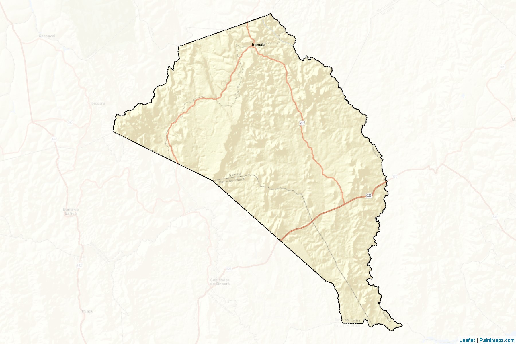 Muestras de recorte de mapas Iramaia (Bahia)-2