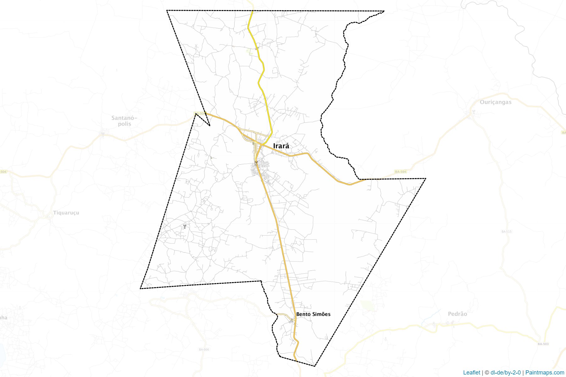 Muestras de recorte de mapas Irara (Bahia)-1