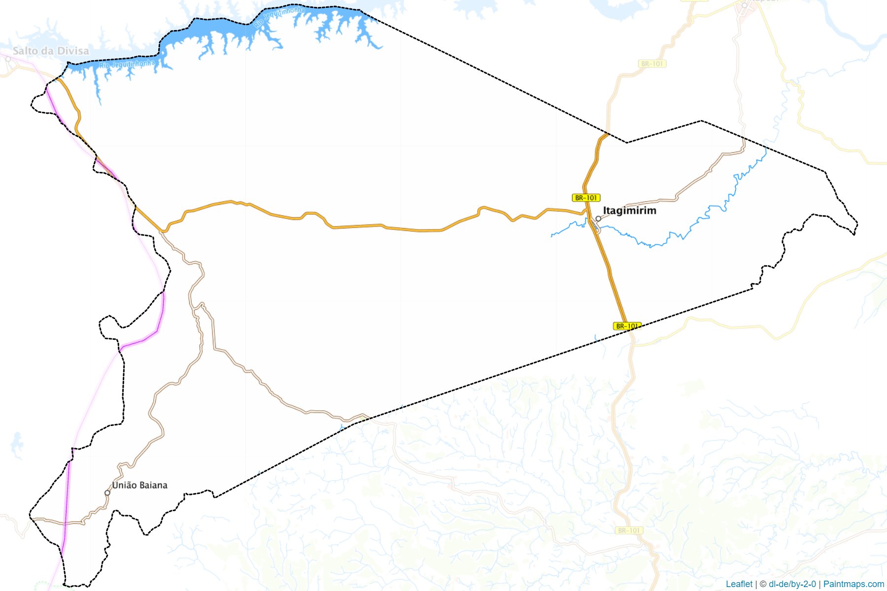 Muestras de recorte de mapas Itagimirim (Bahia)-1