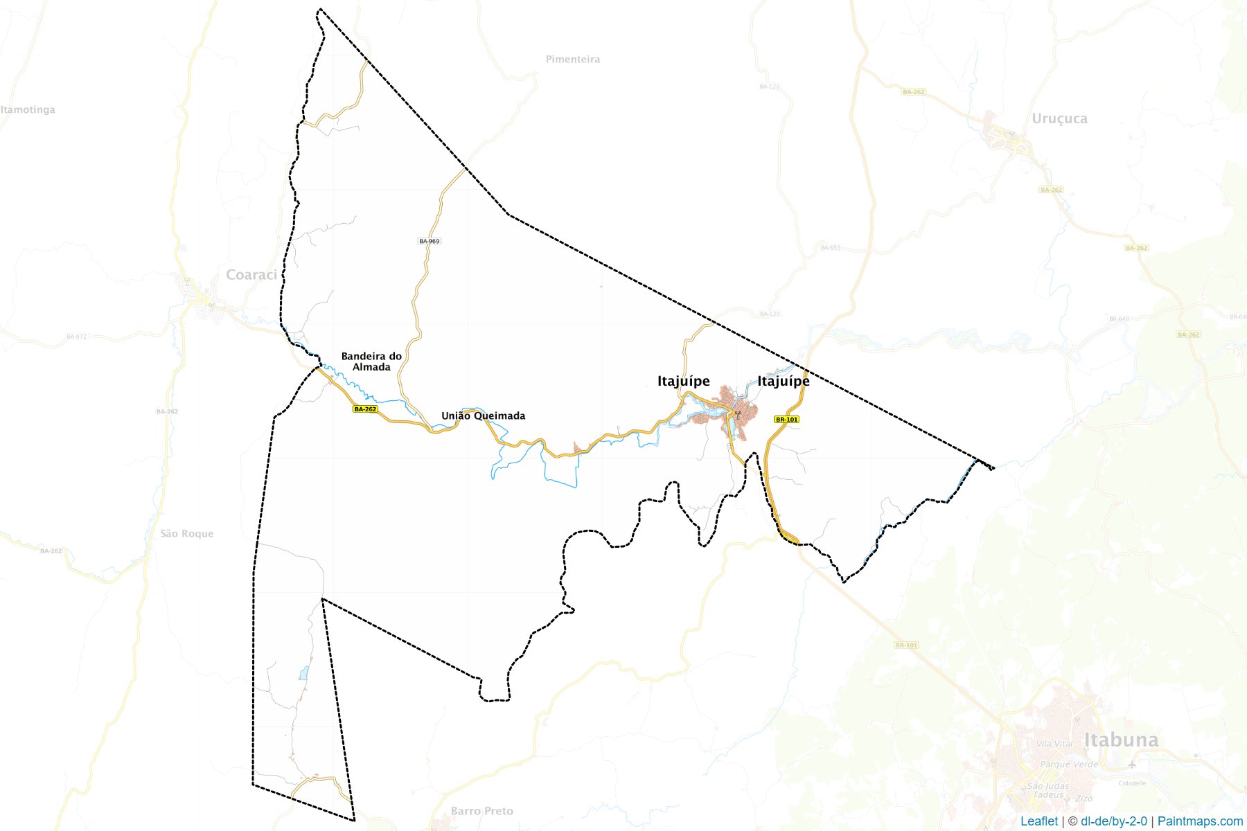 Muestras de recorte de mapas Itajuipe (Bahia)-1