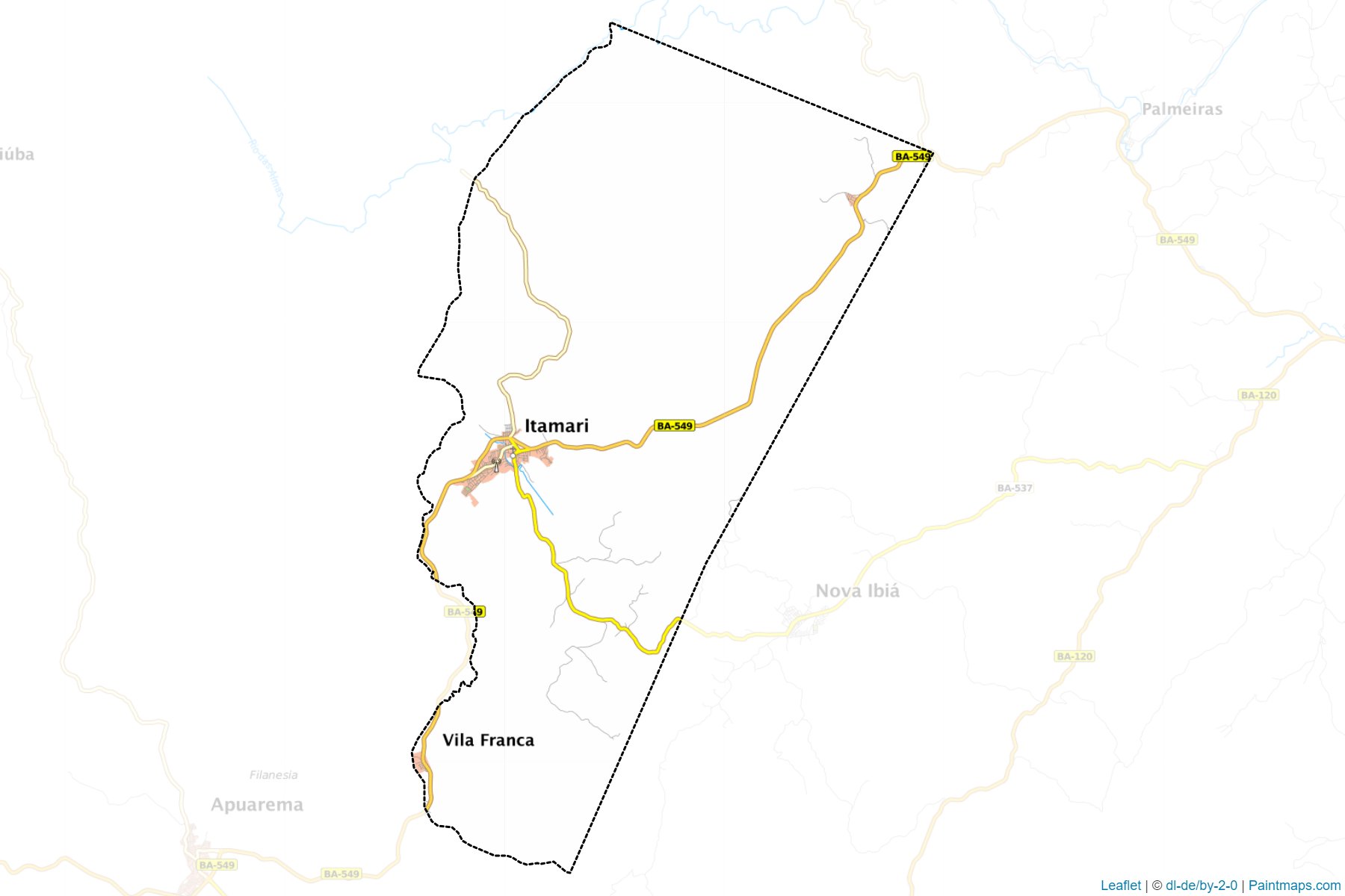 Muestras de recorte de mapas Itamari (Bahia)-1