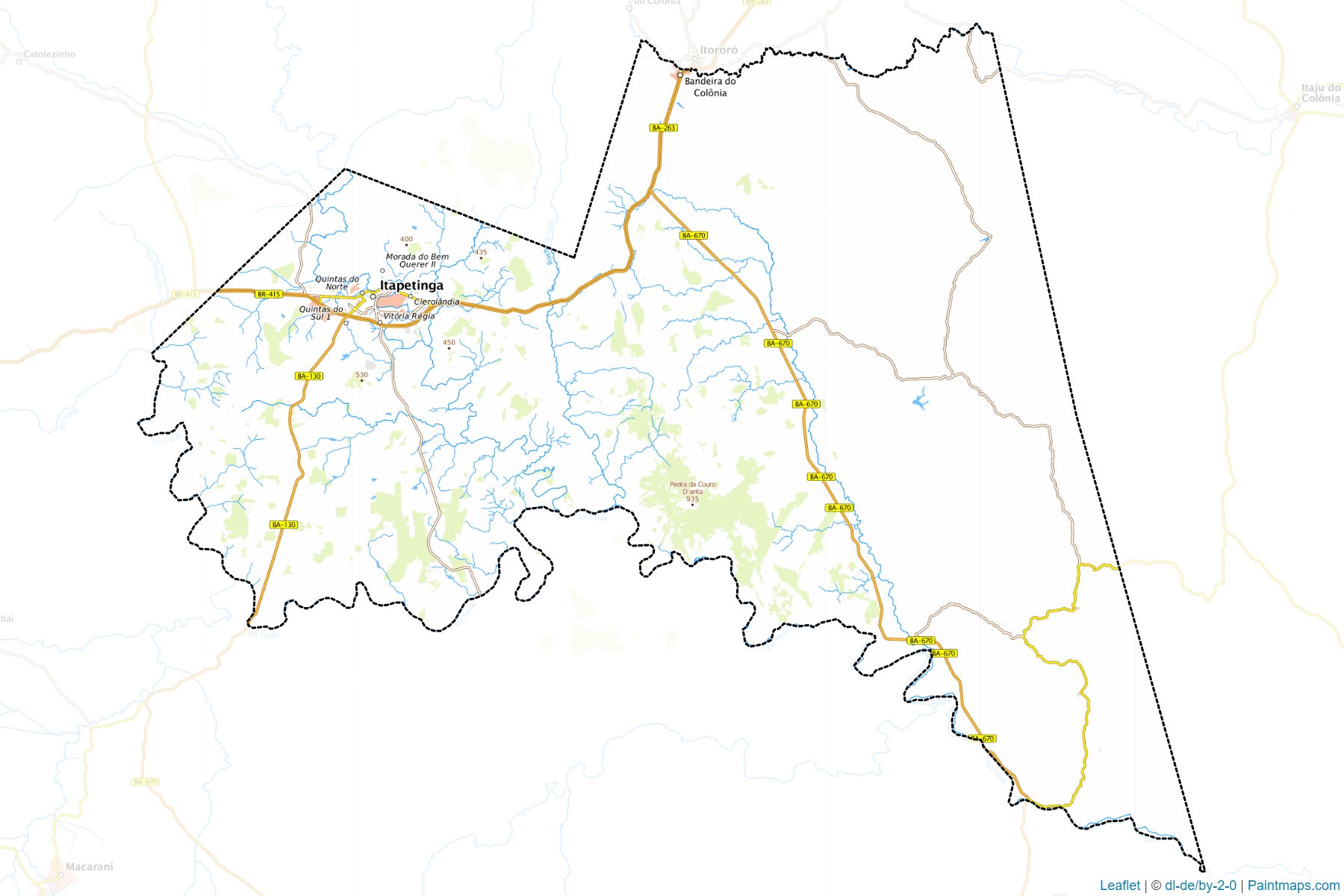 Itapetinga (Bahia) Haritası Örnekleri-1