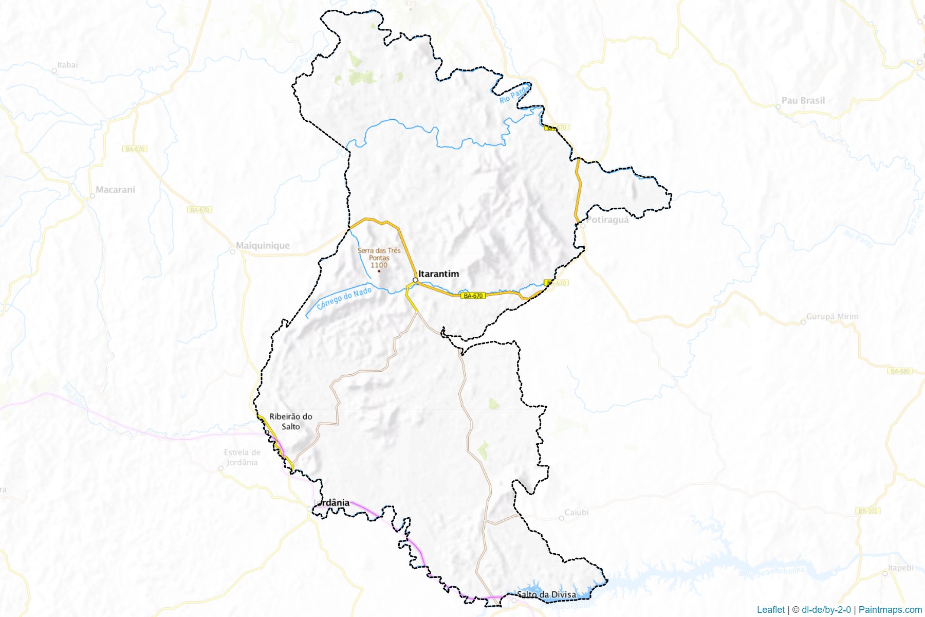 Muestras de recorte de mapas Itarantim (Bahia)-1