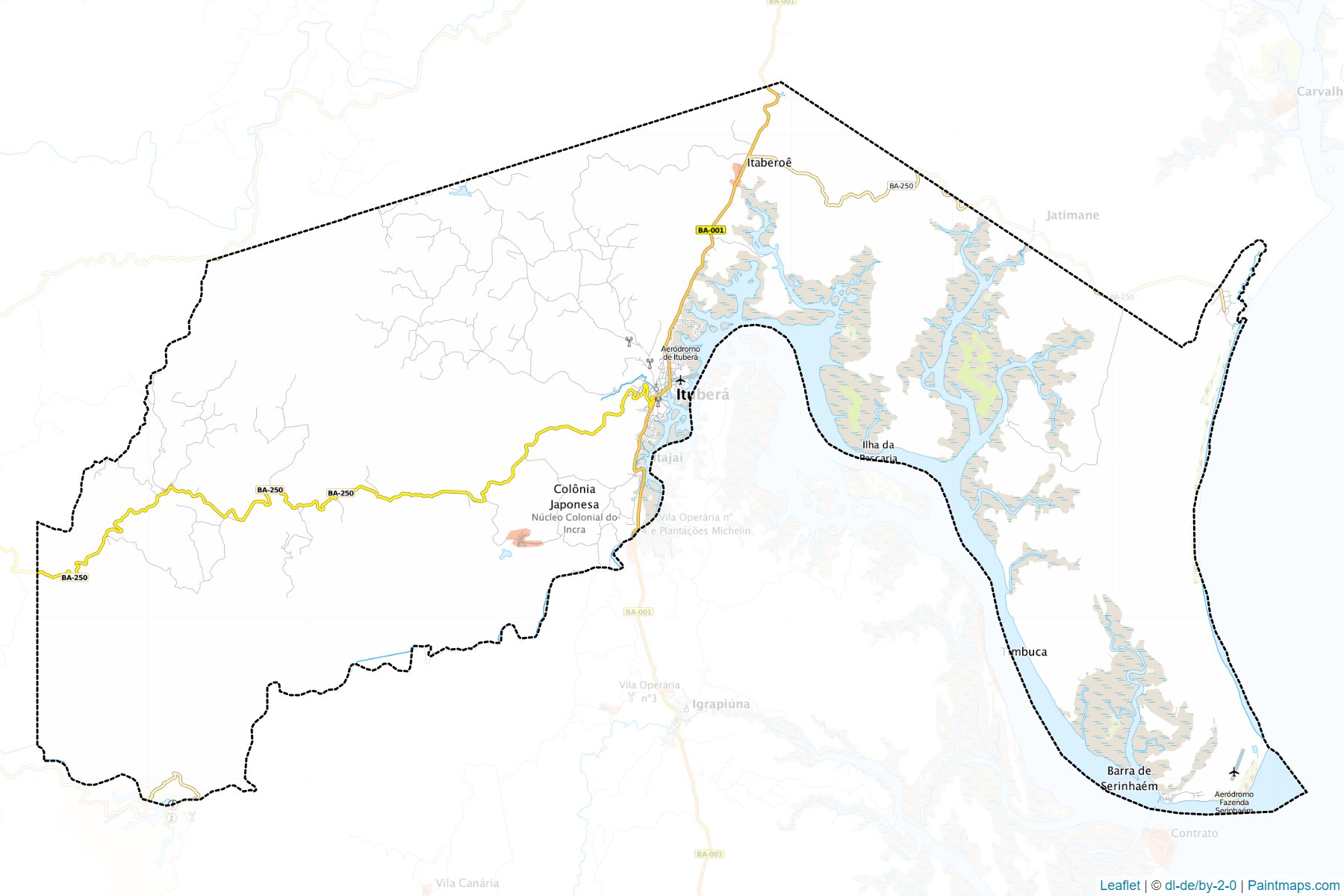 Muestras de recorte de mapas Itubera (Bahia)-1