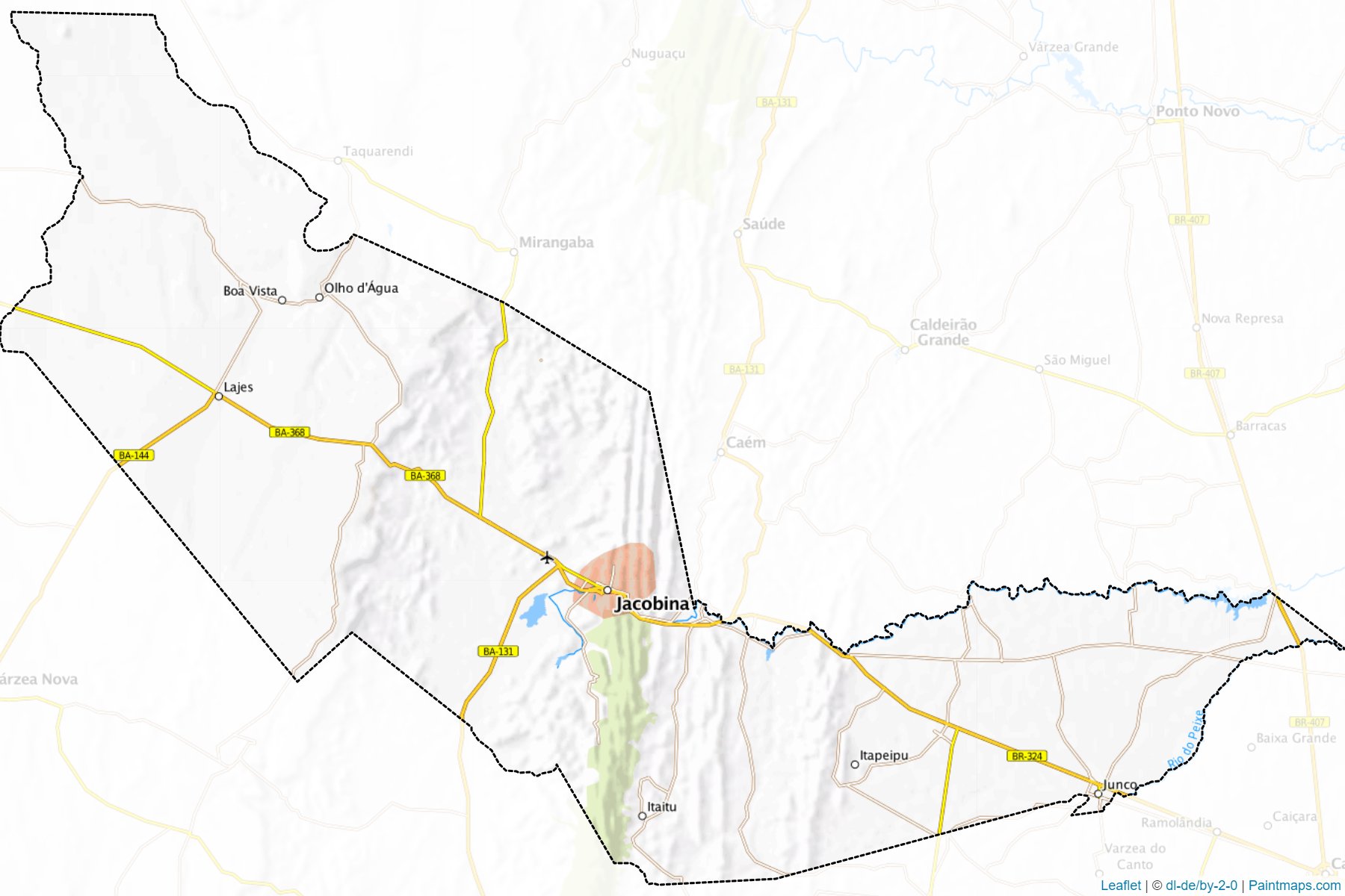 Muestras de recorte de mapas Jacobina (Bahia)-1