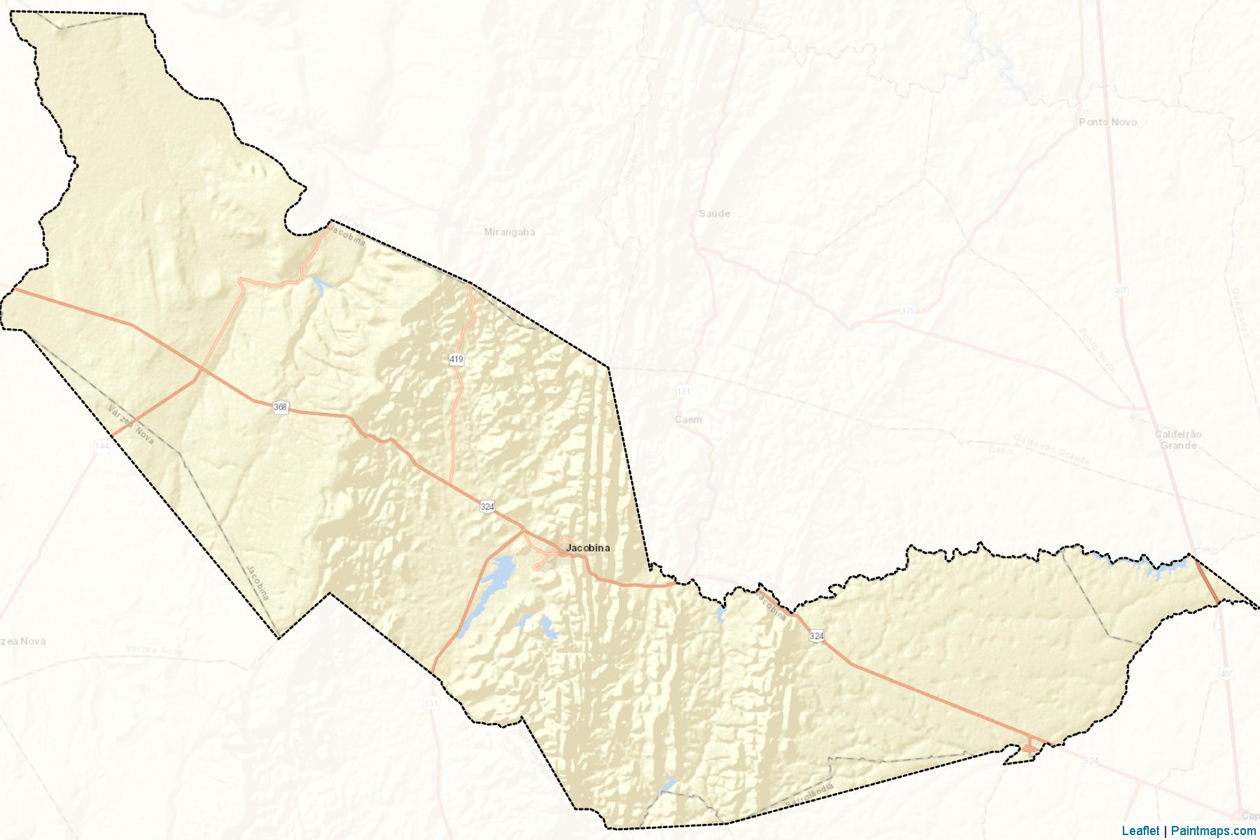 Muestras de recorte de mapas Jacobina (Bahia)-2