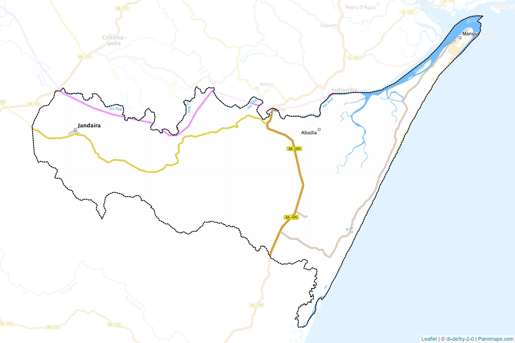 Muestras de recorte de mapas Jandaira (Bahia)-1