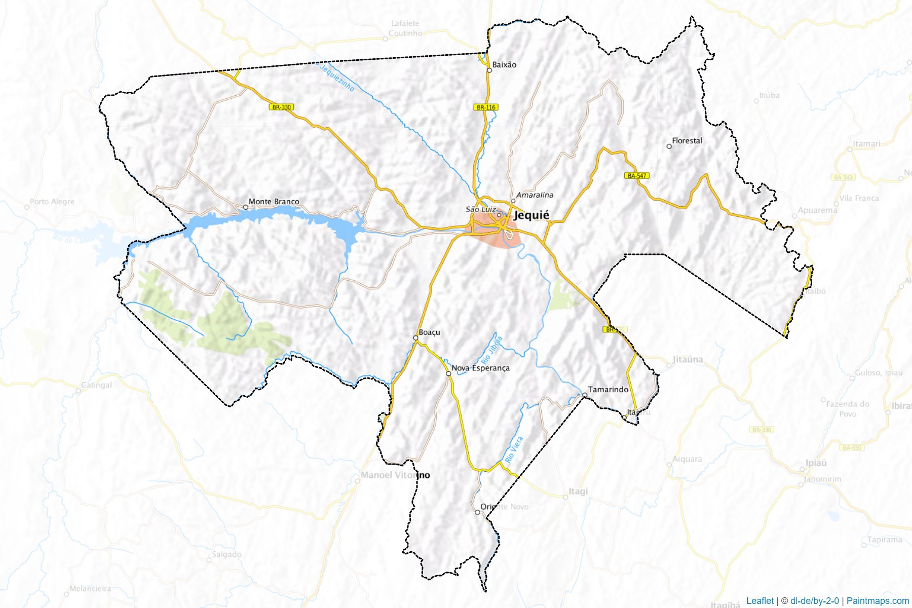 Muestras de recorte de mapas Jequie (Bahia)-1