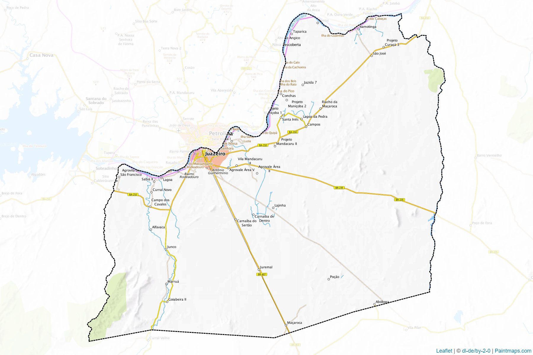 Muestras de recorte de mapas Juazeiro (Bahia)-1