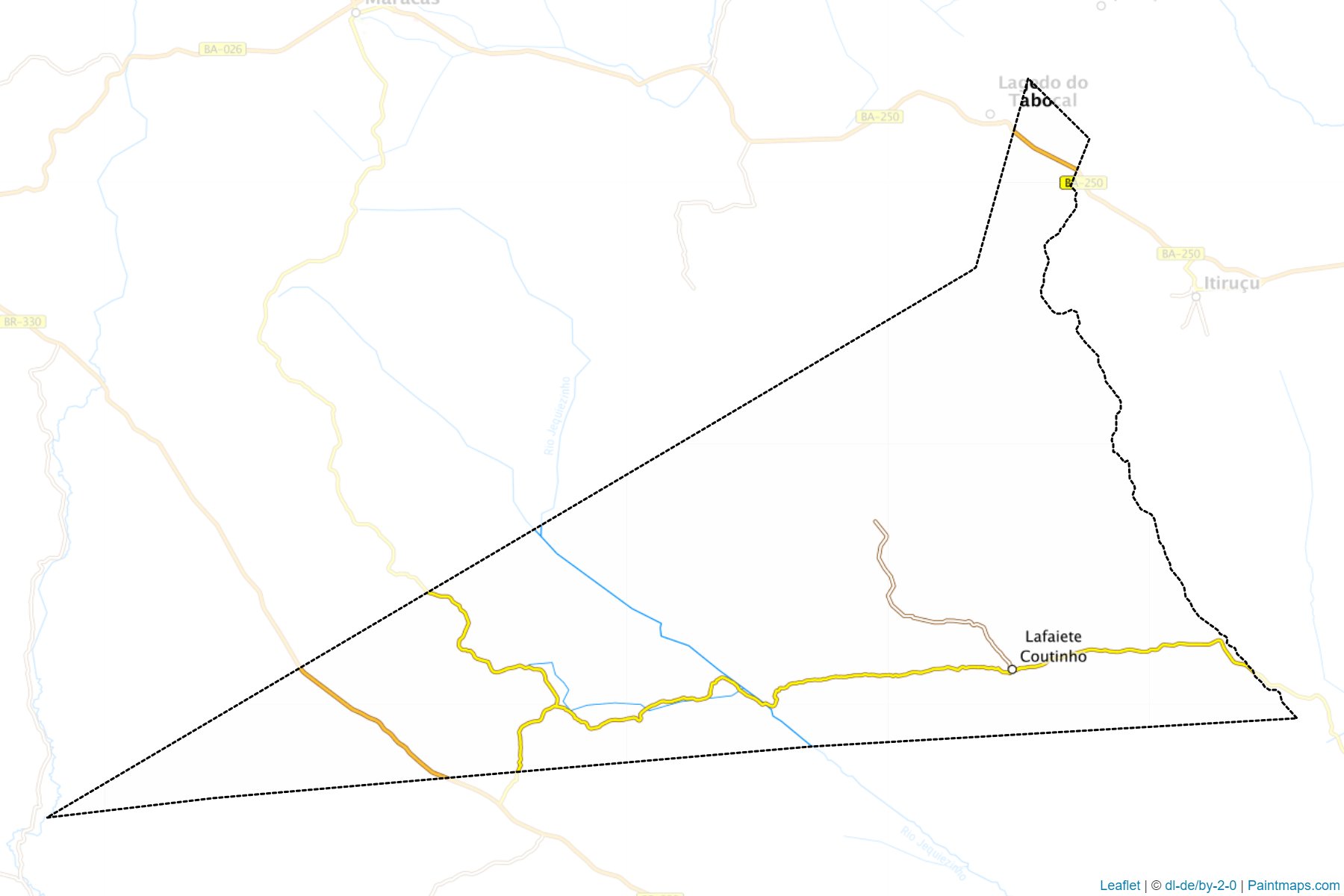 Muestras de recorte de mapas Lafaiete Coutinho (Bahia)-1