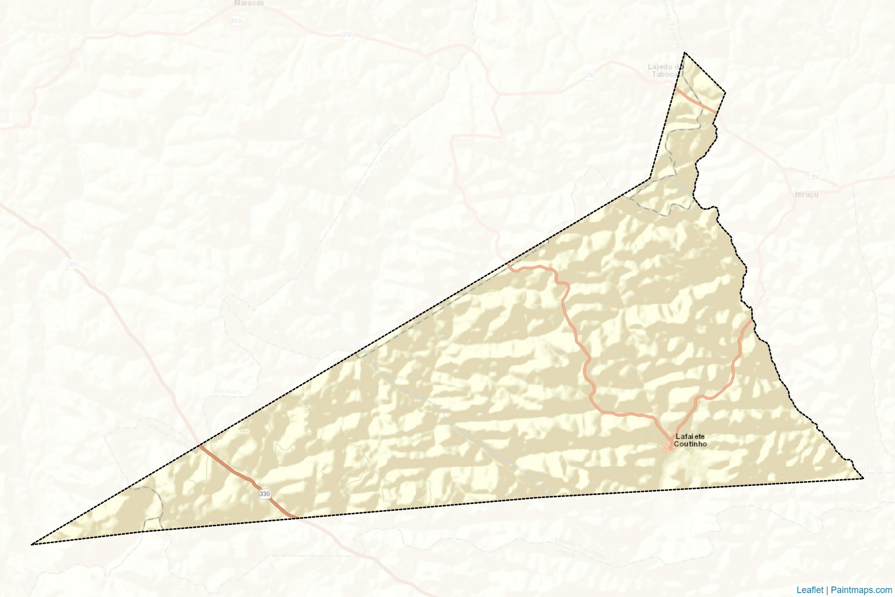 Muestras de recorte de mapas Lafaiete Coutinho (Bahia)-2