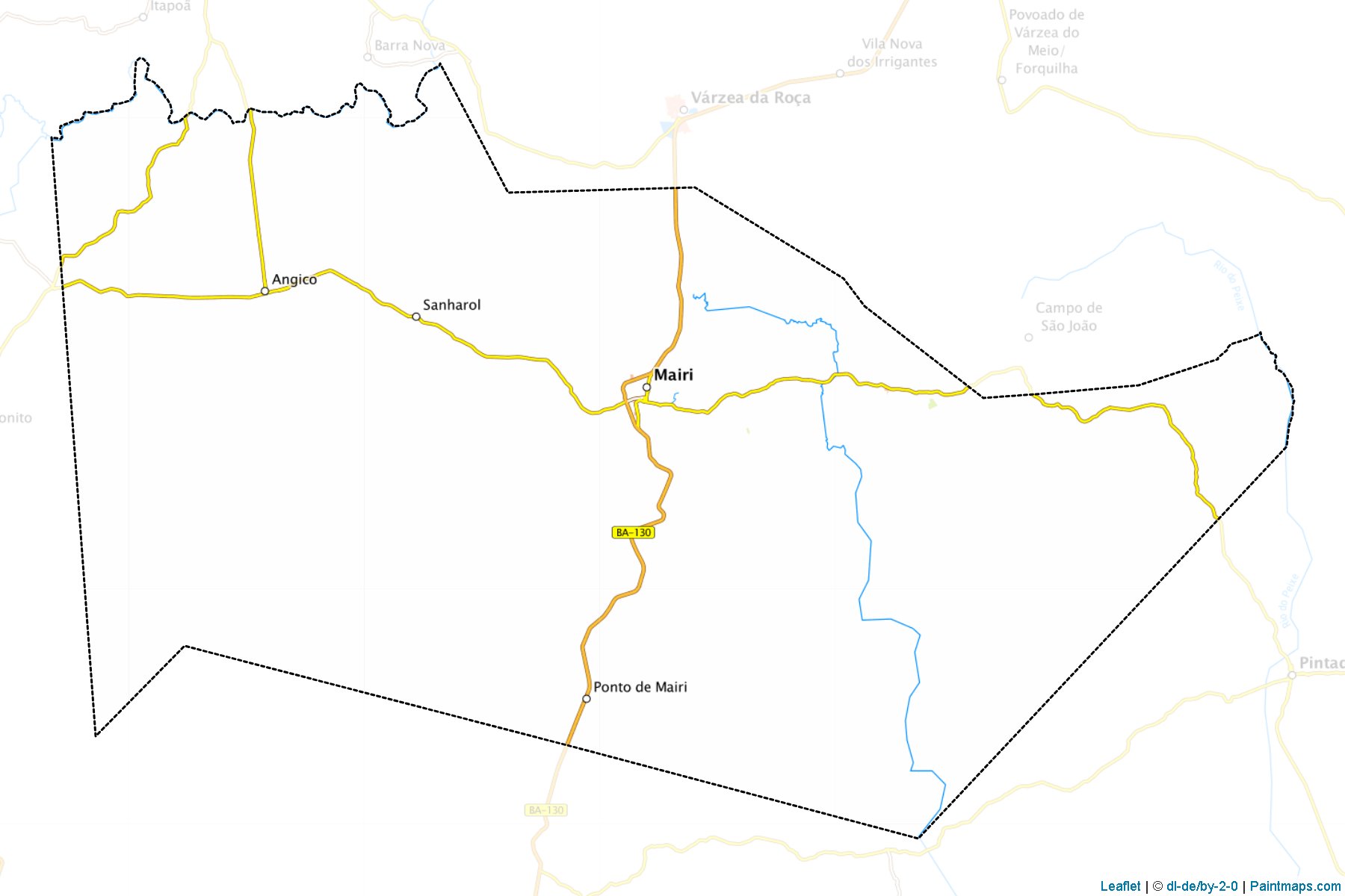 Muestras de recorte de mapas Mairi (Bahia)-1