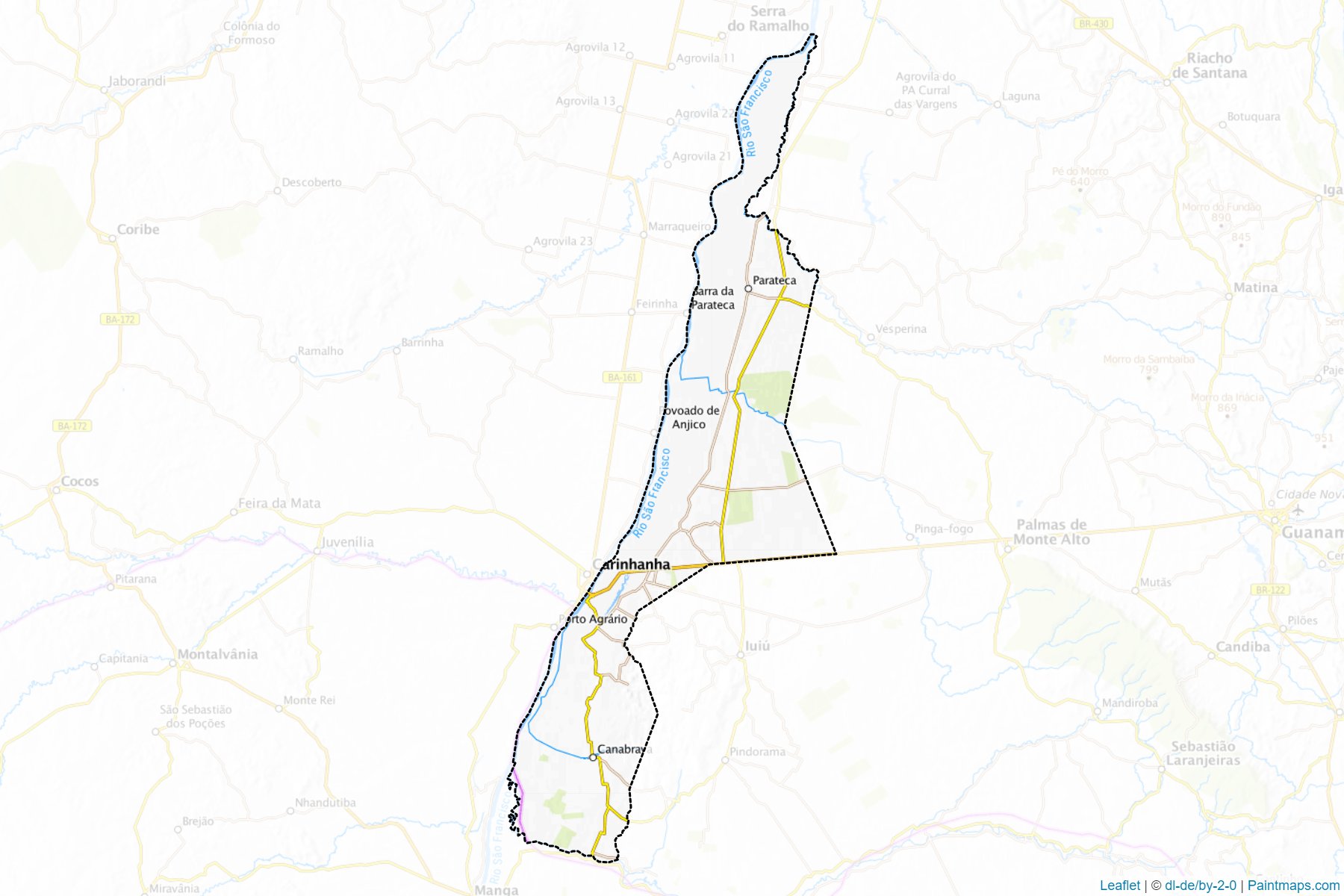 Malhada (Bahia) Map Cropping Samples-1