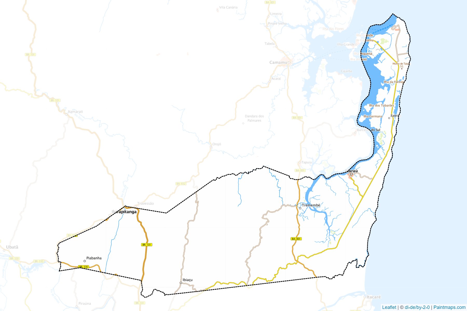 Marau (Bahia) Map Cropping Samples-1