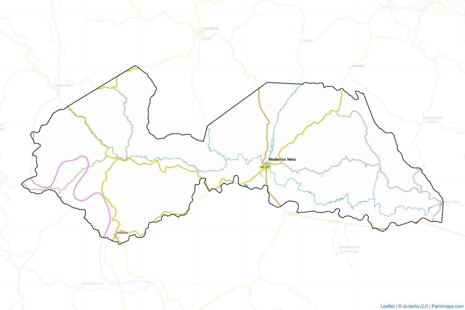 Muestras de recorte de mapas Medeiros Neto (Bahia)-1