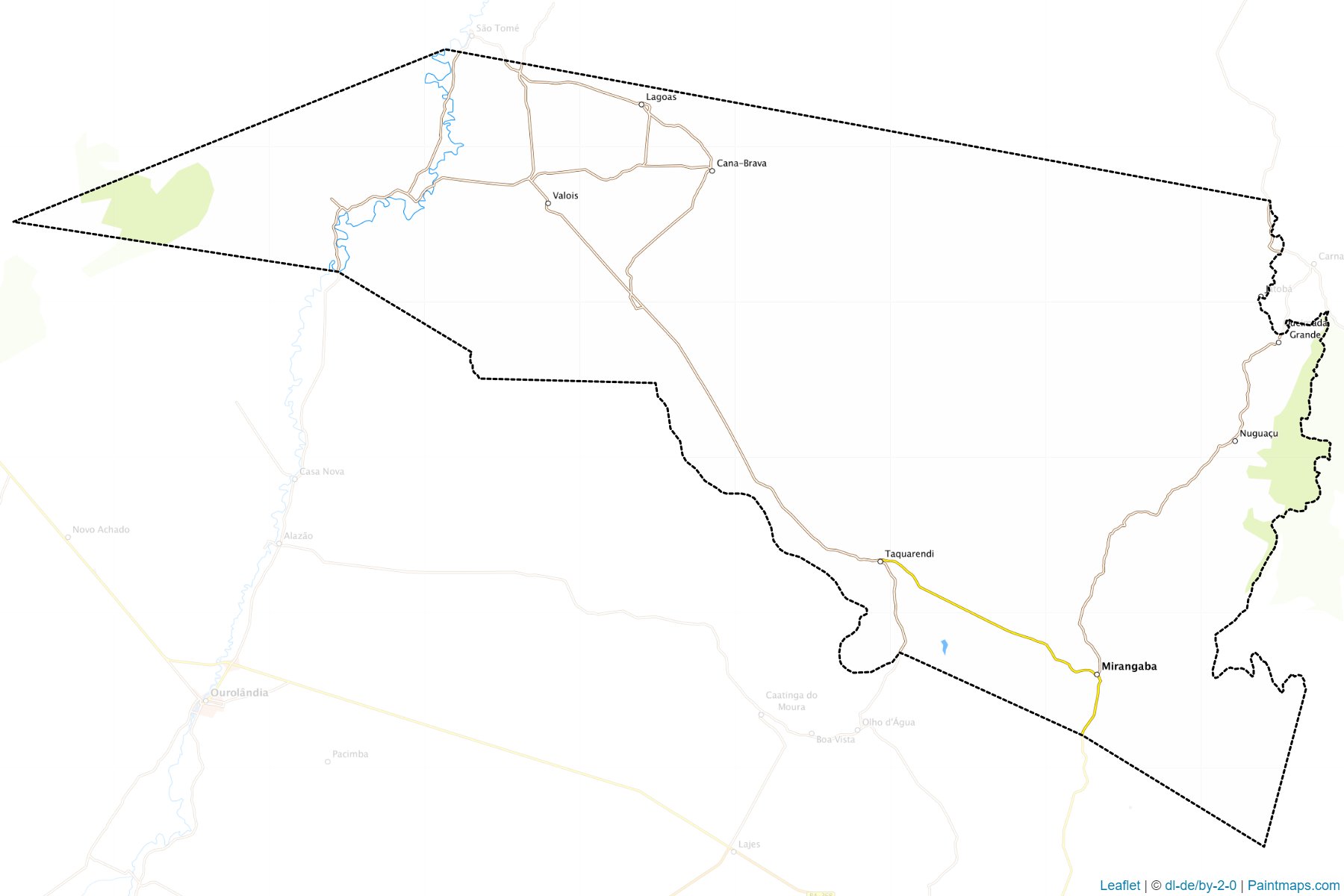 Muestras de recorte de mapas Mirangaba (Bahia)-1