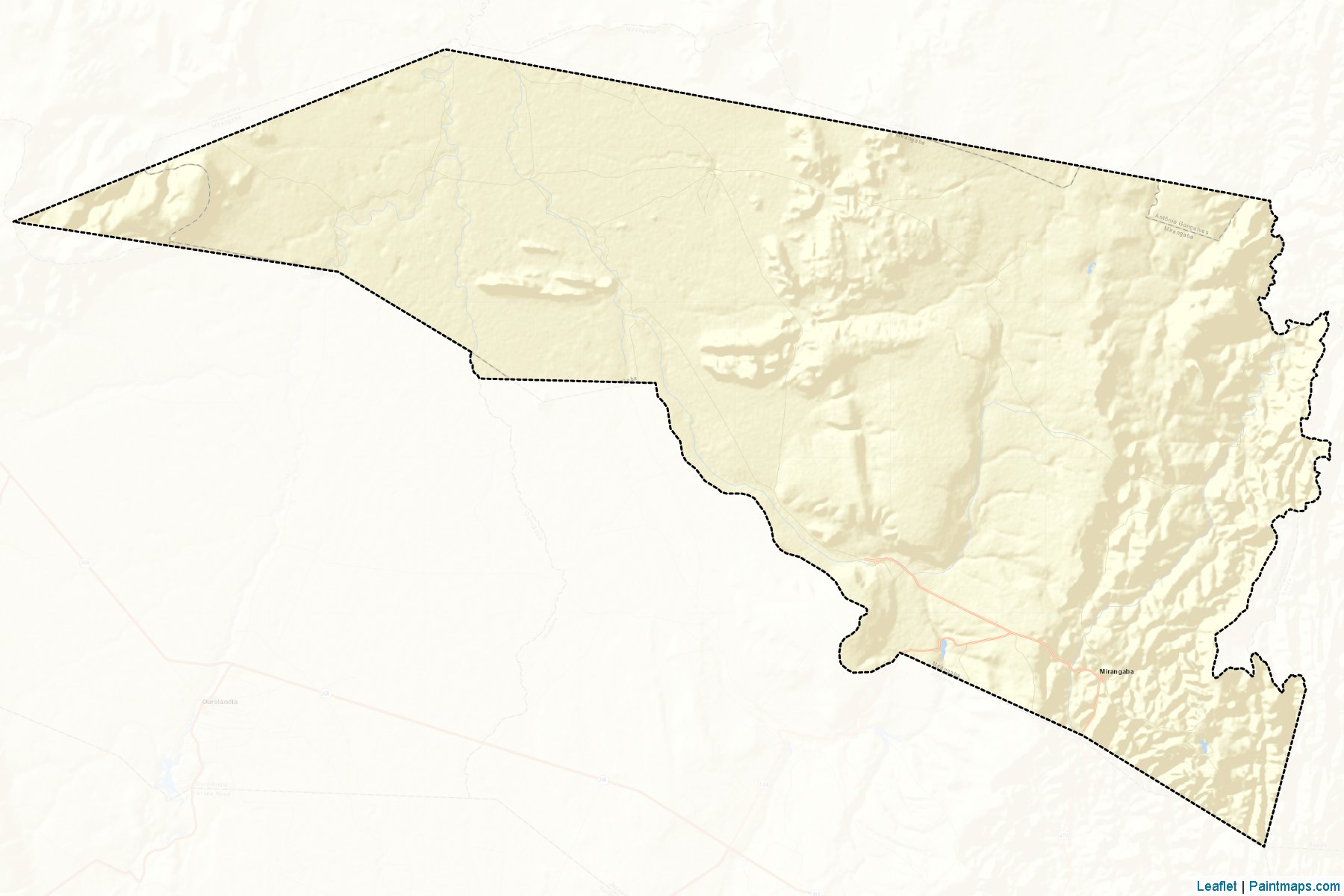 Muestras de recorte de mapas Mirangaba (Bahia)-2