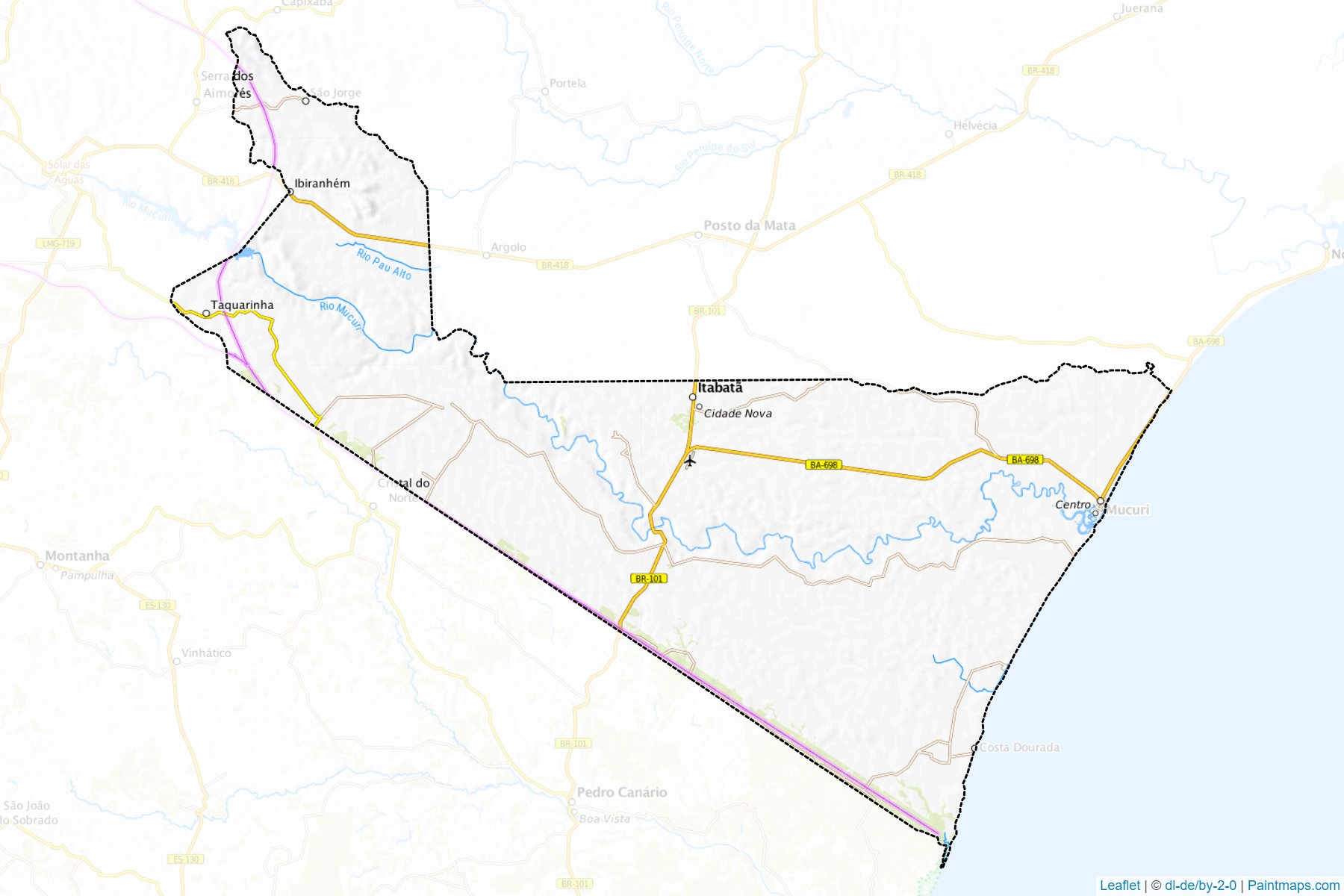 Muestras de recorte de mapas Mucuri (Bahia)-1