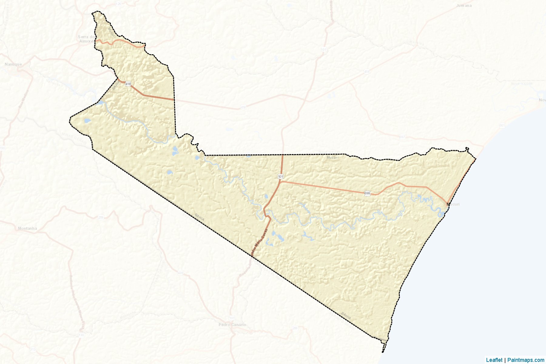 Muestras de recorte de mapas Mucuri (Bahia)-2