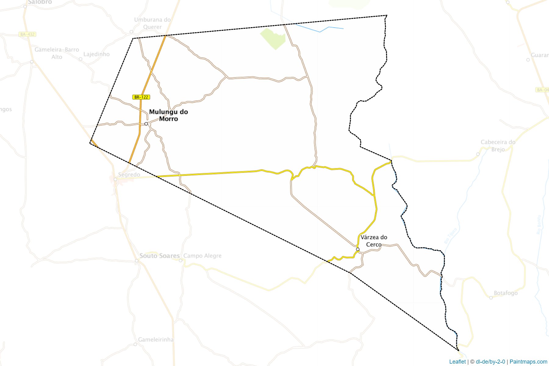 Muestras de recorte de mapas Mulungu do Morro (Bahia)-1