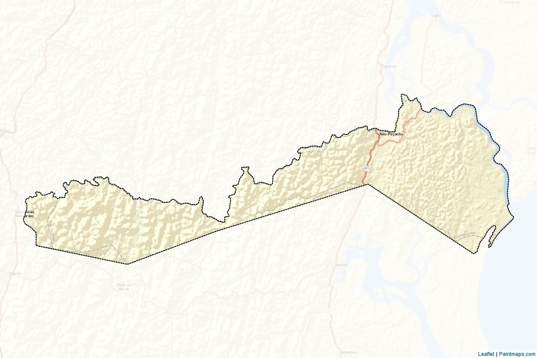 Muestras de recorte de mapas Nilo Pecanha (Bahia)-2