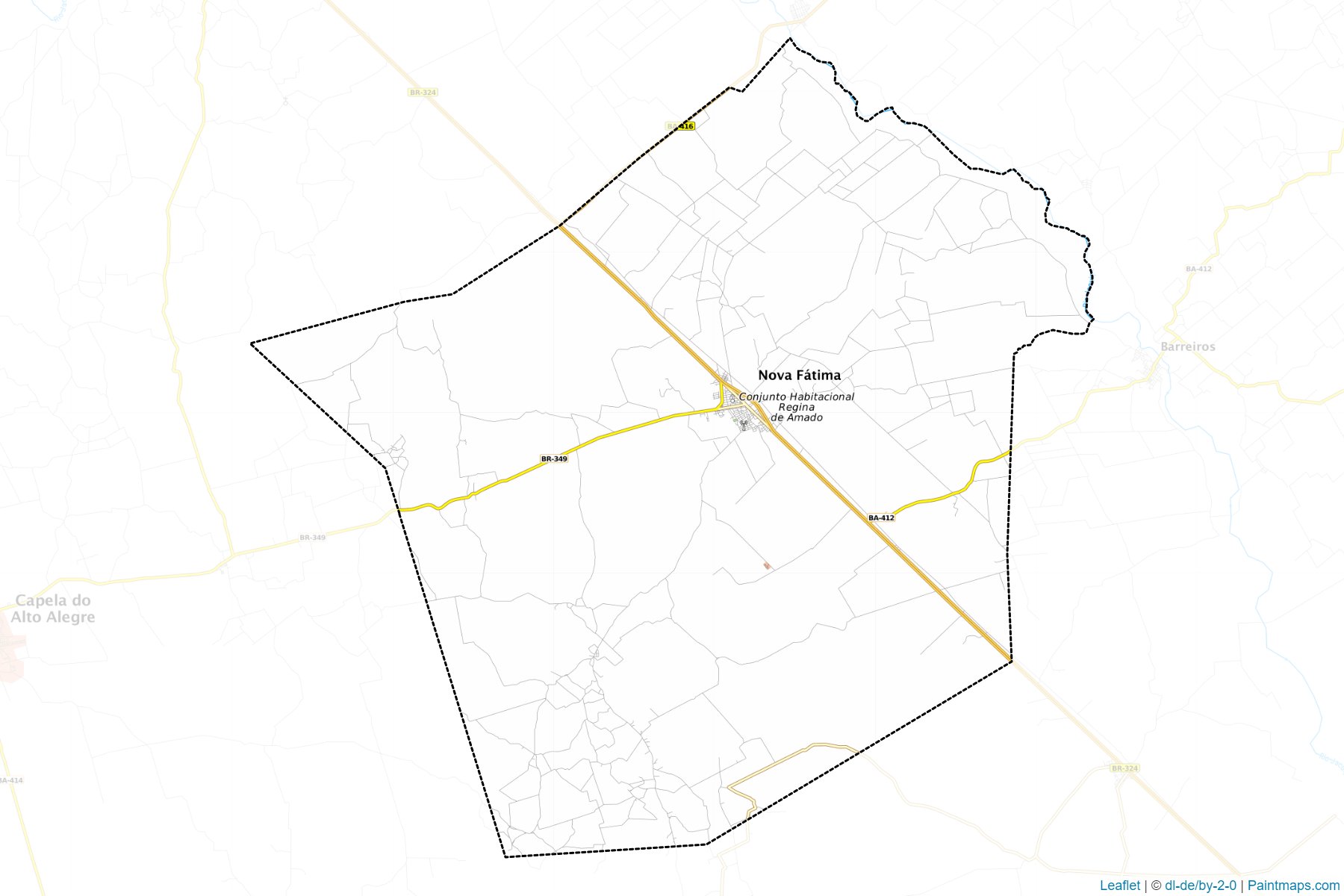 Muestras de recorte de mapas Nova Fatima (Bahia)-1