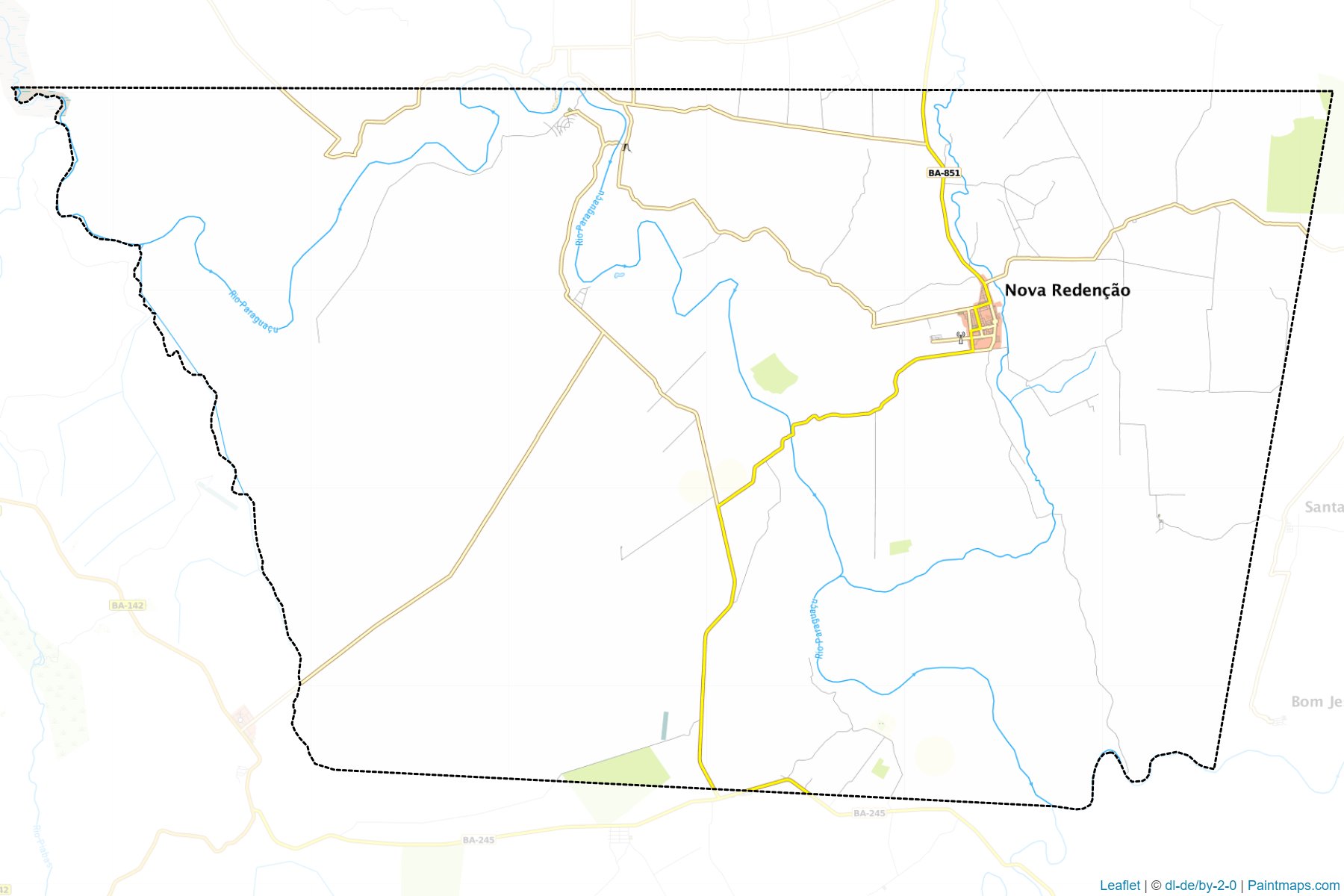 Muestras de recorte de mapas Nova Redencao (Bahia)-1