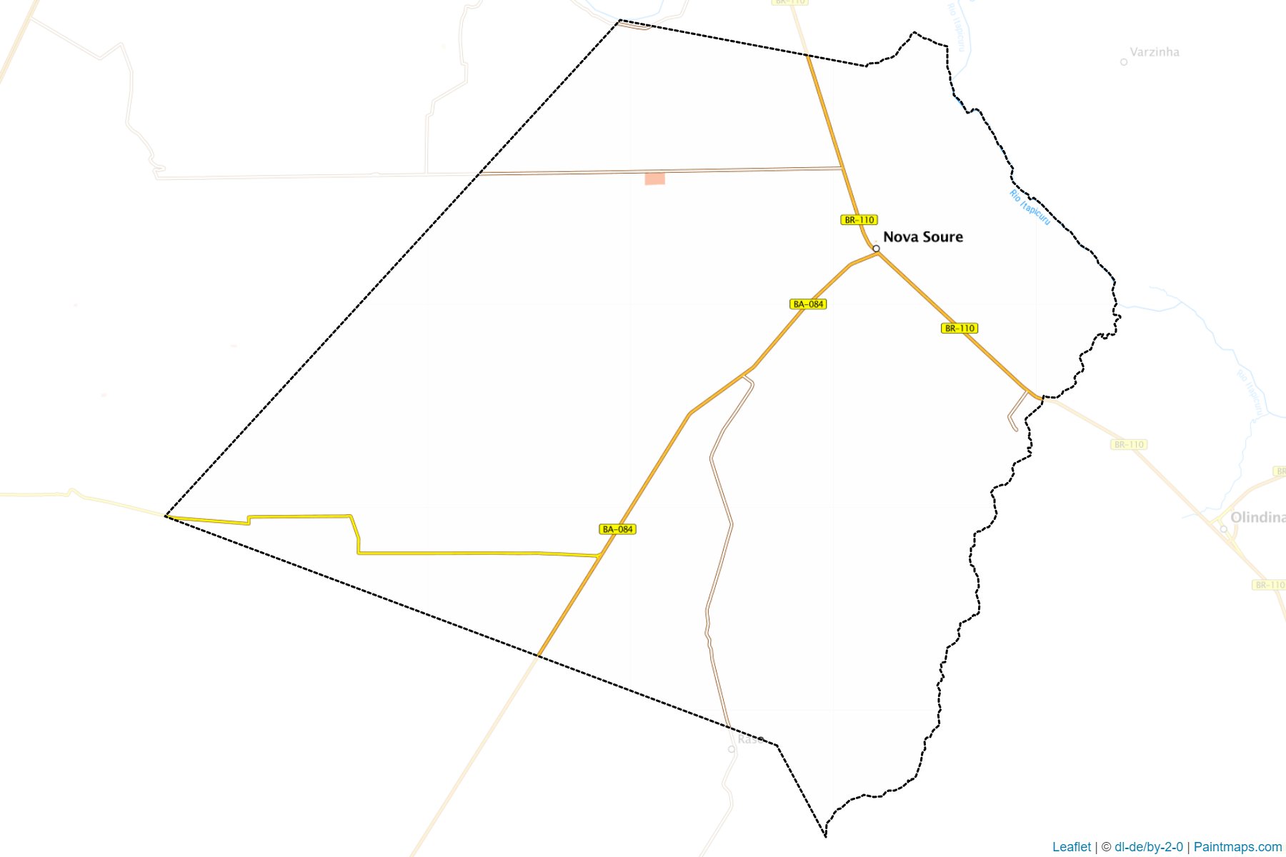 Muestras de recorte de mapas Nova Soure (Bahia)-1