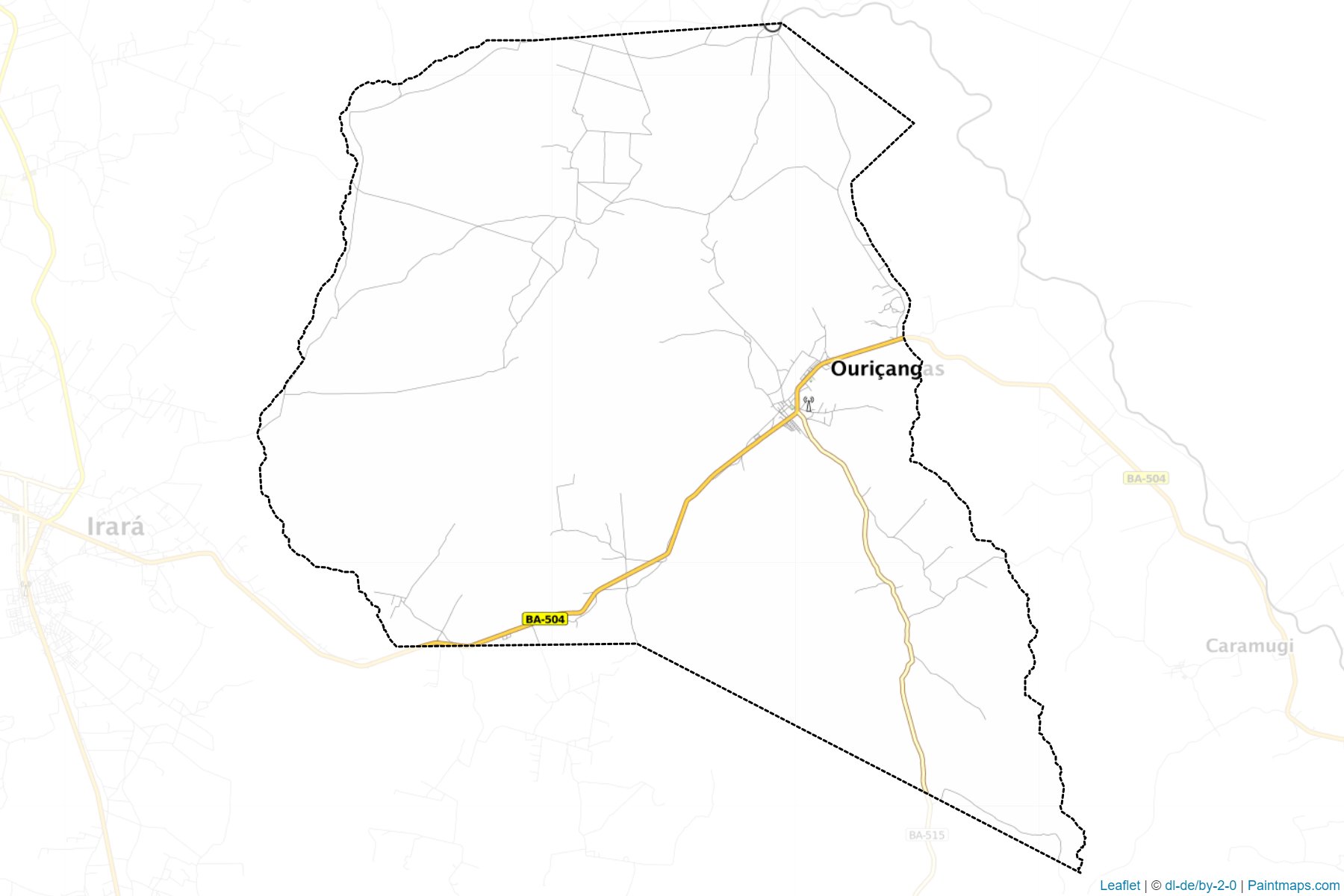 Muestras de recorte de mapas Ouricangas (Bahia)-1