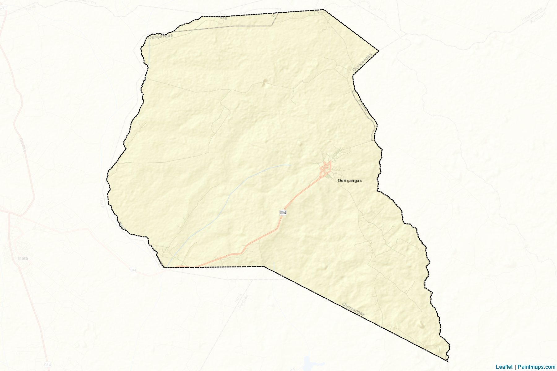 Muestras de recorte de mapas Ouricangas (Bahia)-2