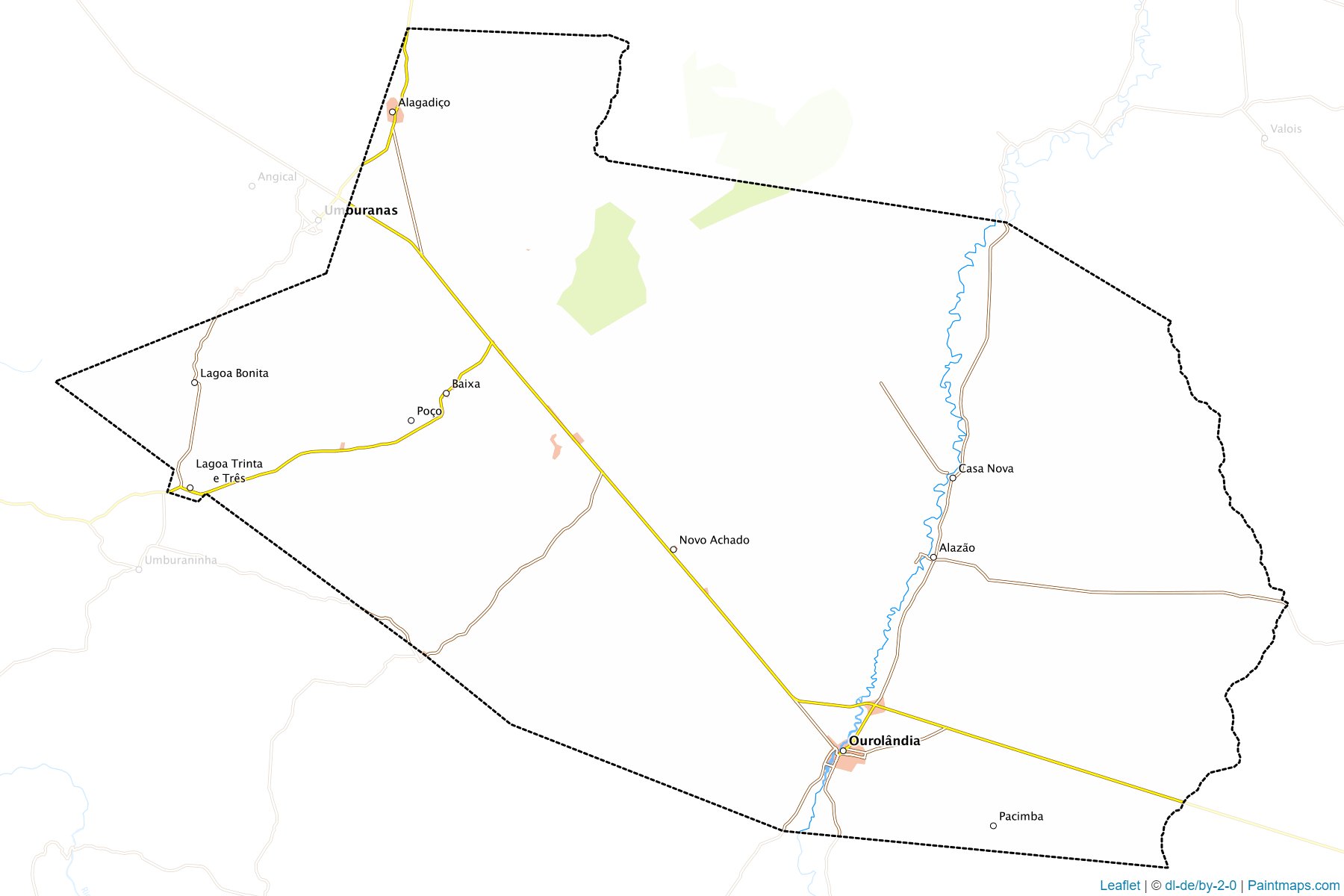 Muestras de recorte de mapas Ourolandia (Bahia)-1