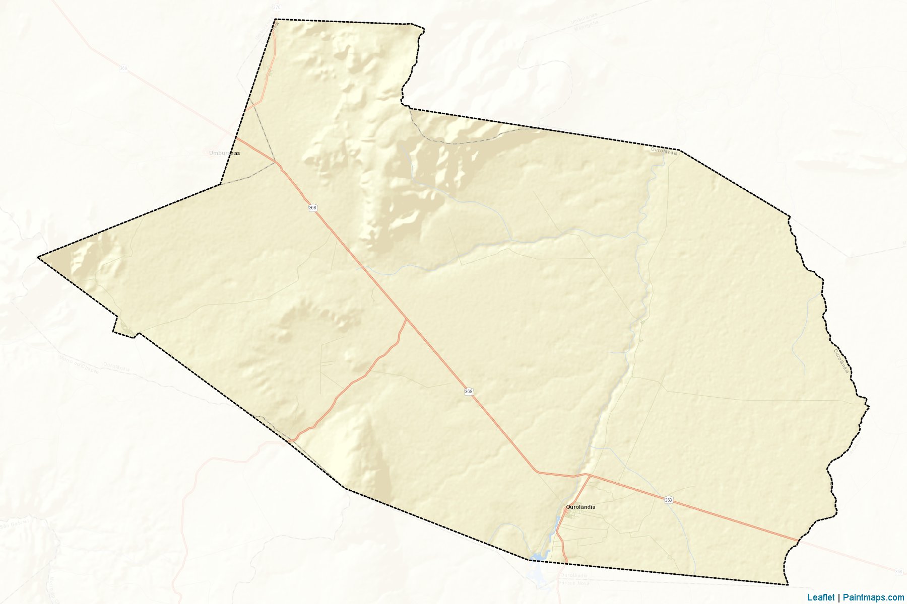 Muestras de recorte de mapas Ourolandia (Bahia)-2