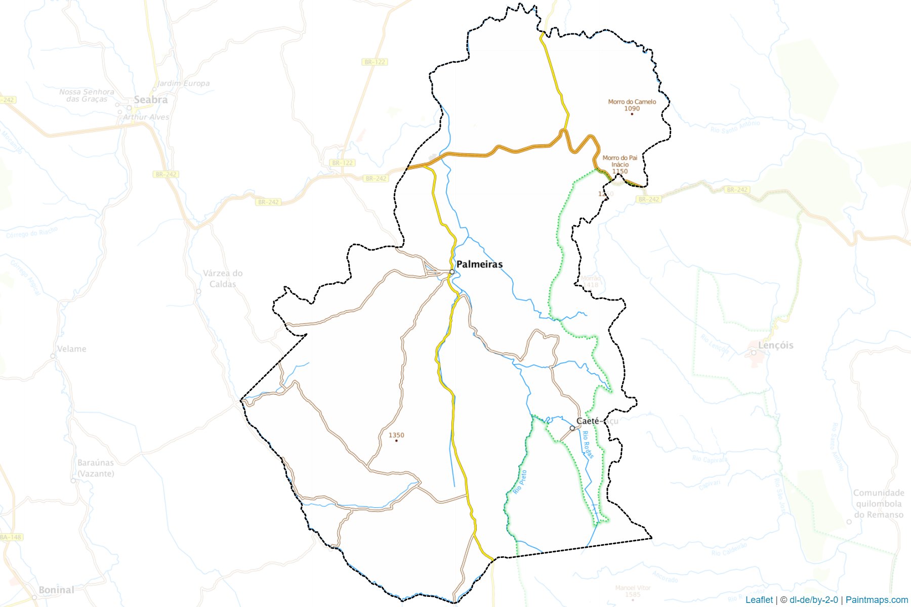 Muestras de recorte de mapas Palmeiras (Bahia)-1