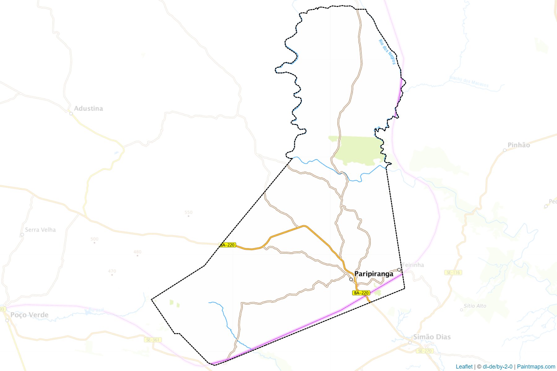 Muestras de recorte de mapas Paripiranga (Bahia)-1