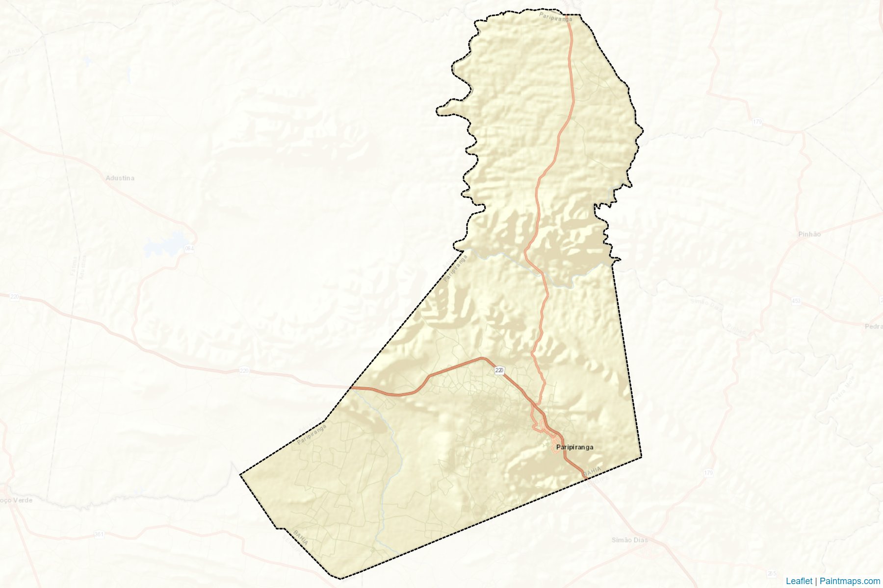 Muestras de recorte de mapas Paripiranga (Bahia)-2