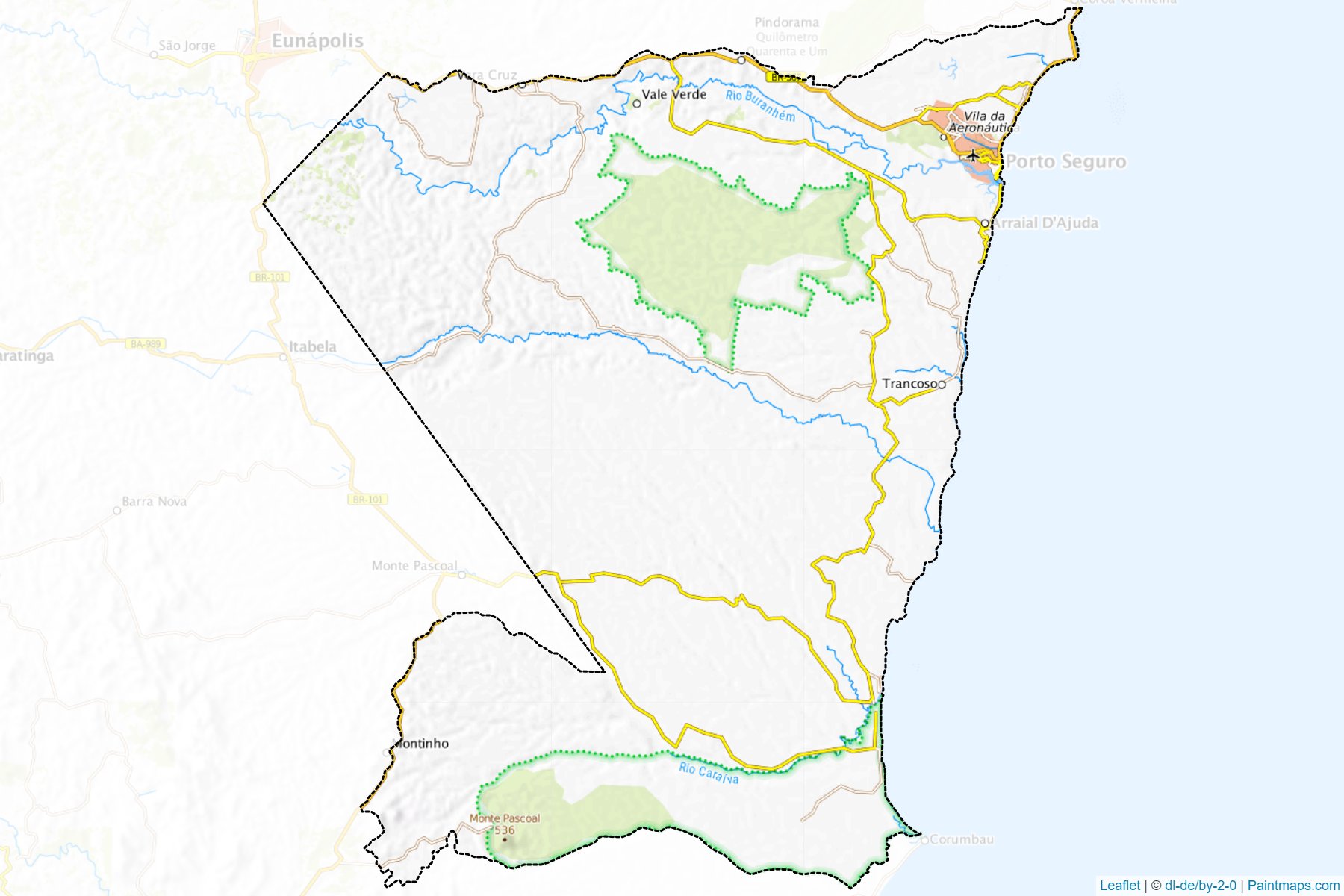 Muestras de recorte de mapas Porto Seguro (Bahia)-1