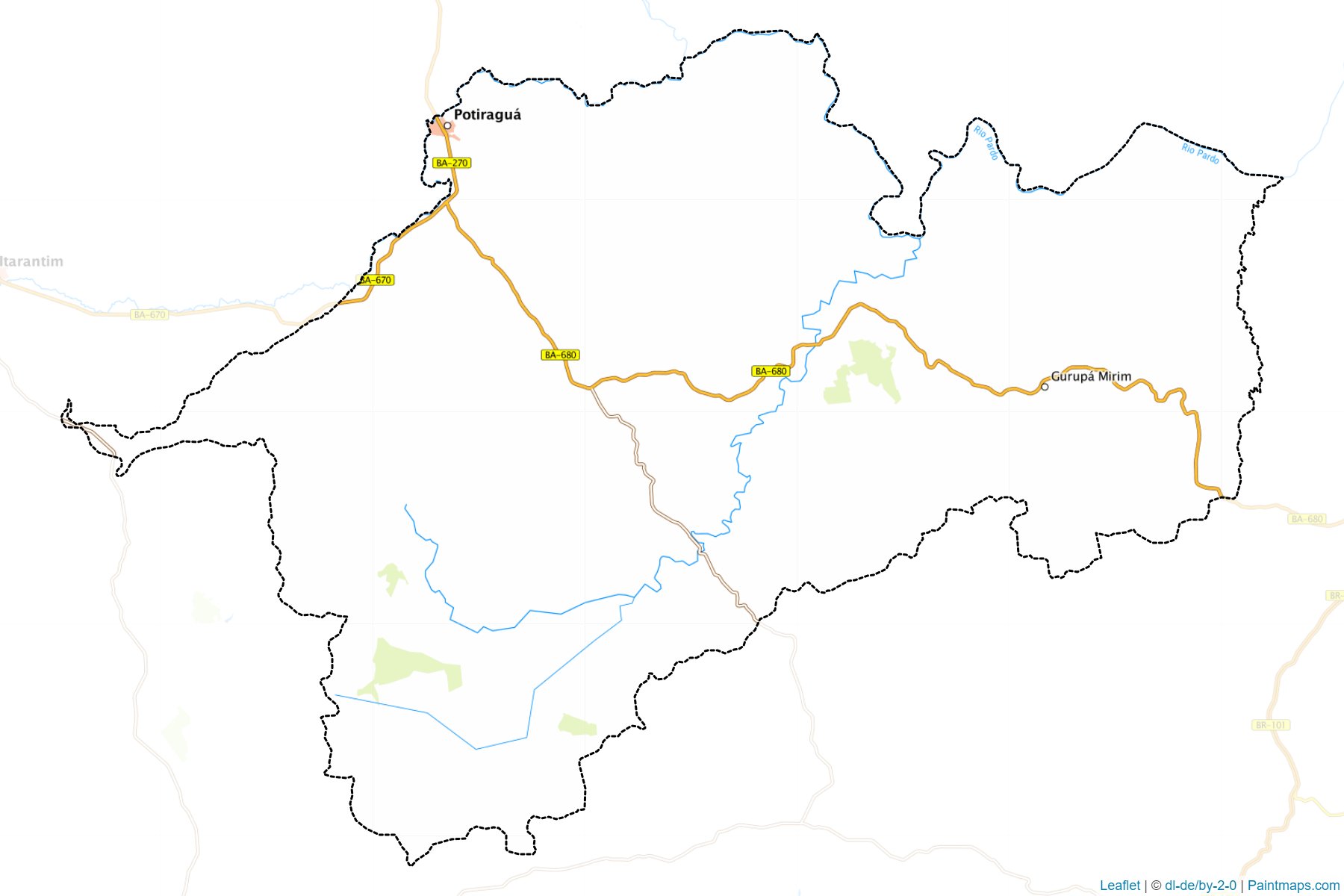 Muestras de recorte de mapas Potiragua (Bahia)-1