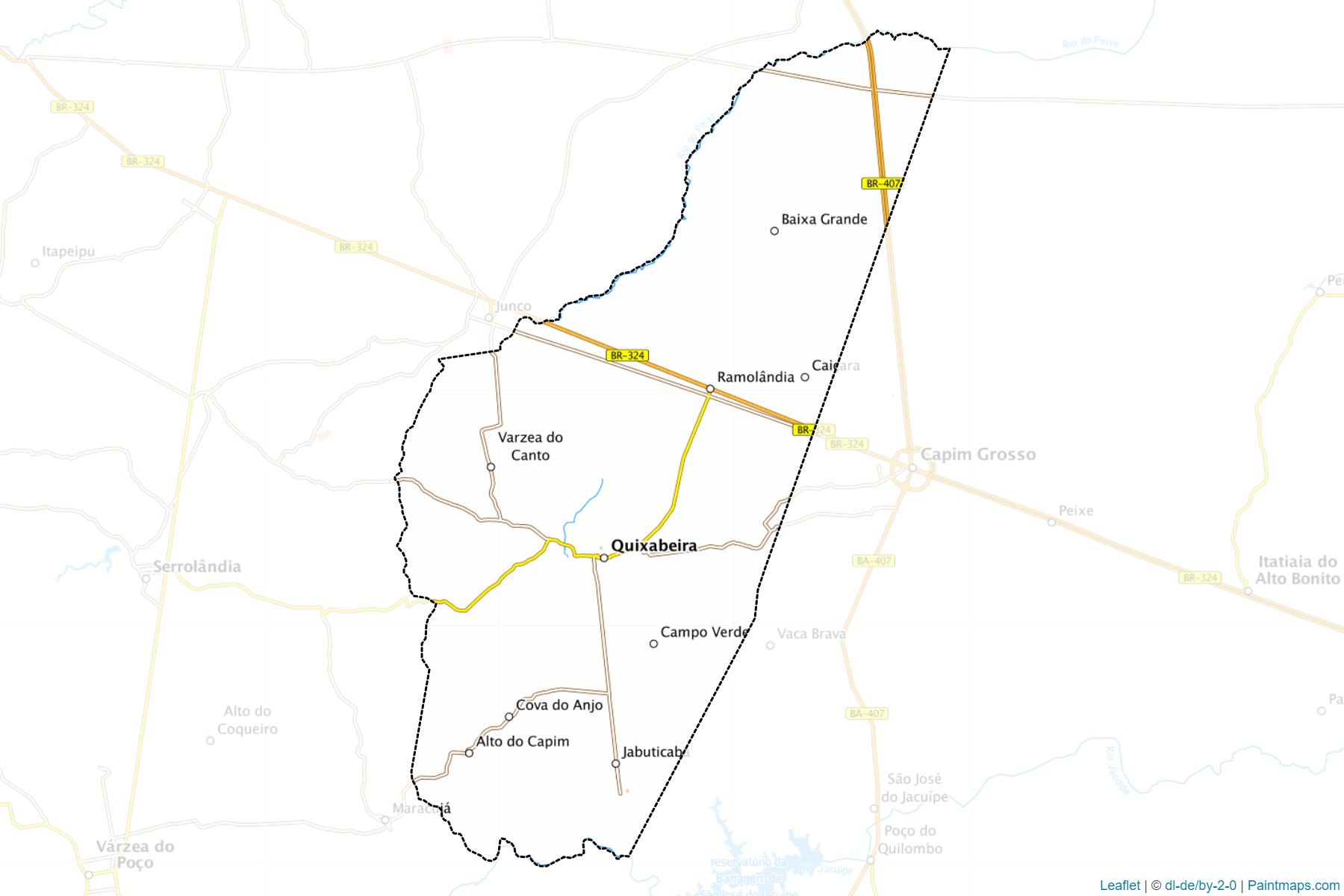 Muestras de recorte de mapas Quixabeira (Bahia)-1