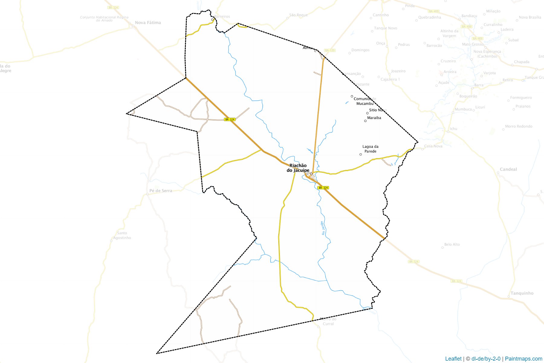 Muestras de recorte de mapas Riachao do Jacuipe (Bahia)-1