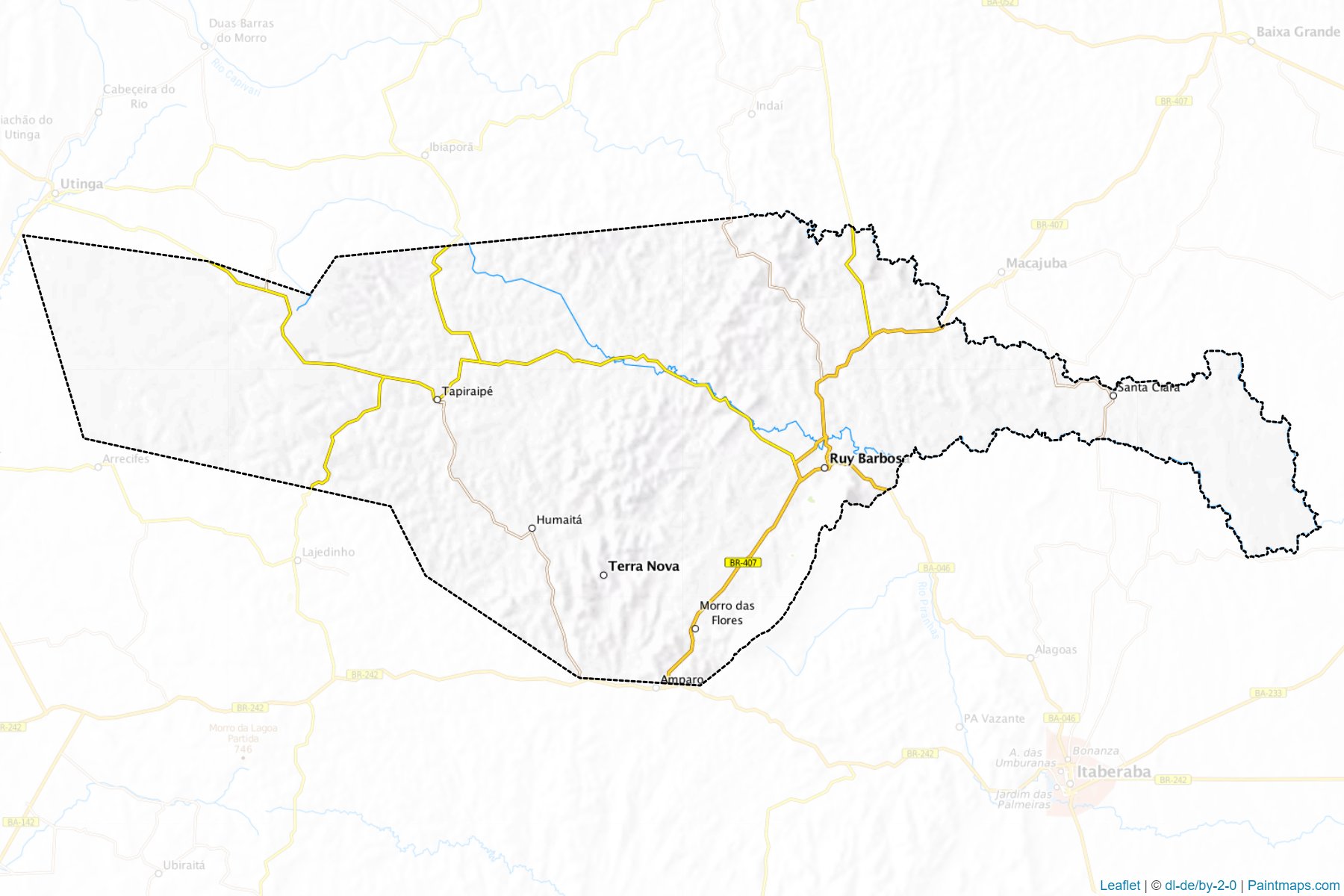 Muestras de recorte de mapas Ruy Barbosa (Bahia)-1