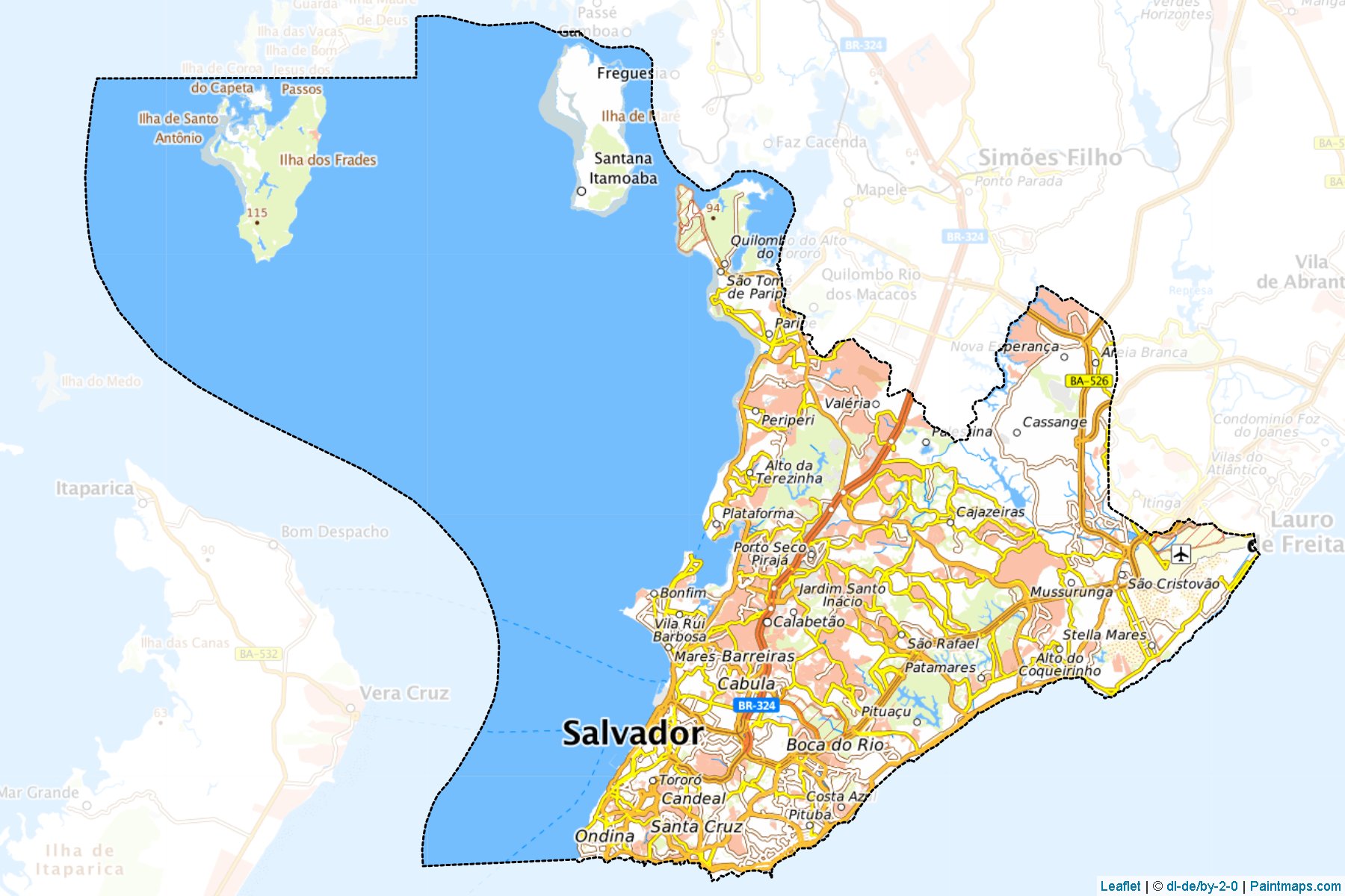 Muestras de recorte de mapas Salvador (Bahia)-1