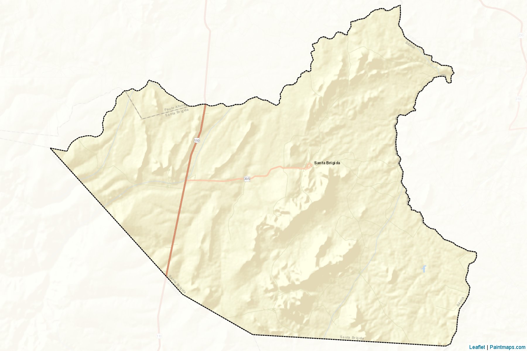 Muestras de recorte de mapas Santa Brigida (Bahia)-2