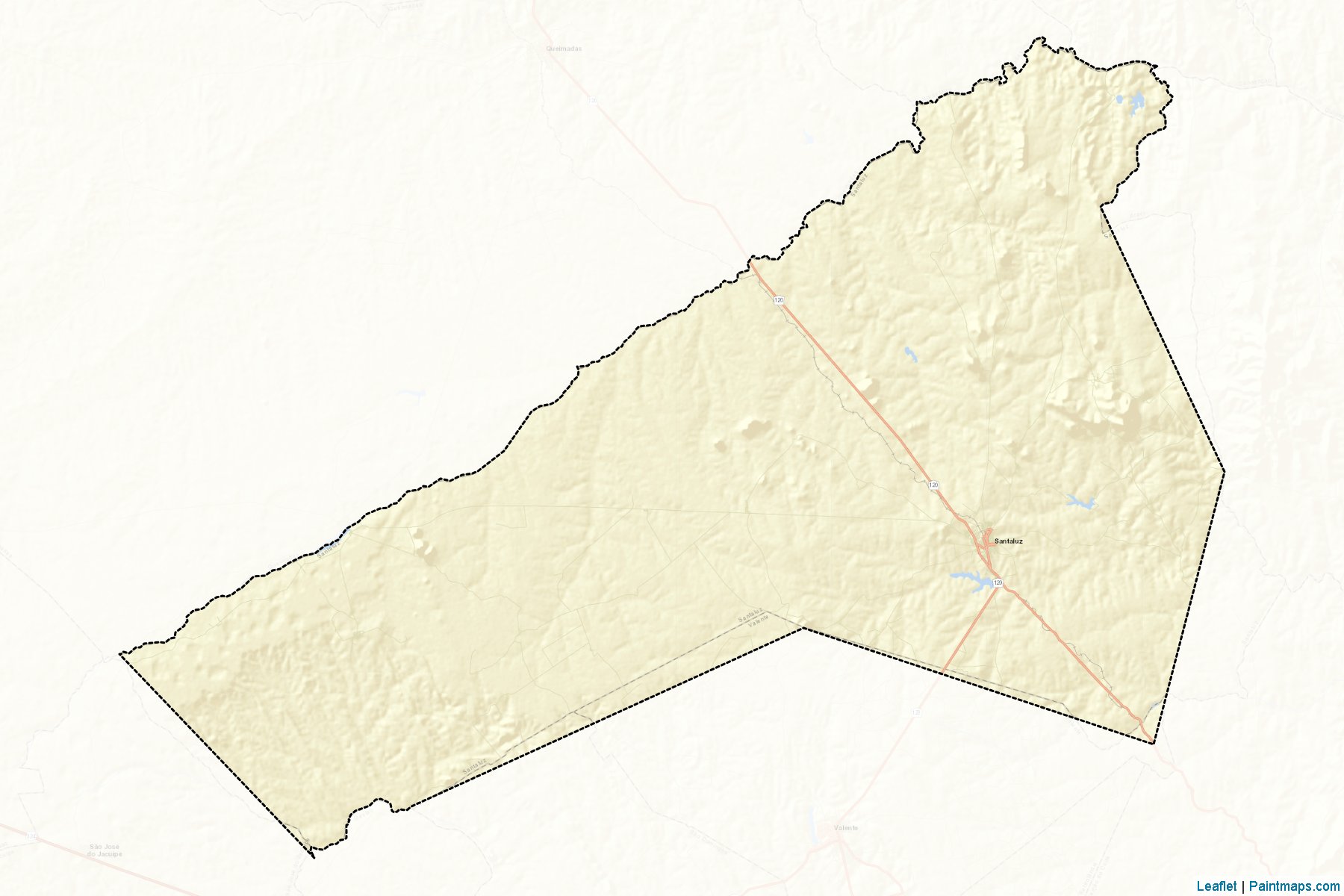 Muestras de recorte de mapas Santaluz (Bahia)-2