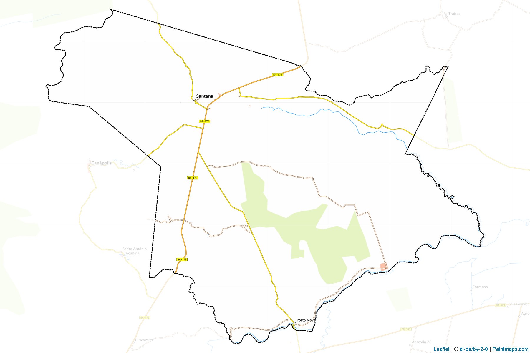 Muestras de recorte de mapas Santana (Bahia)-1