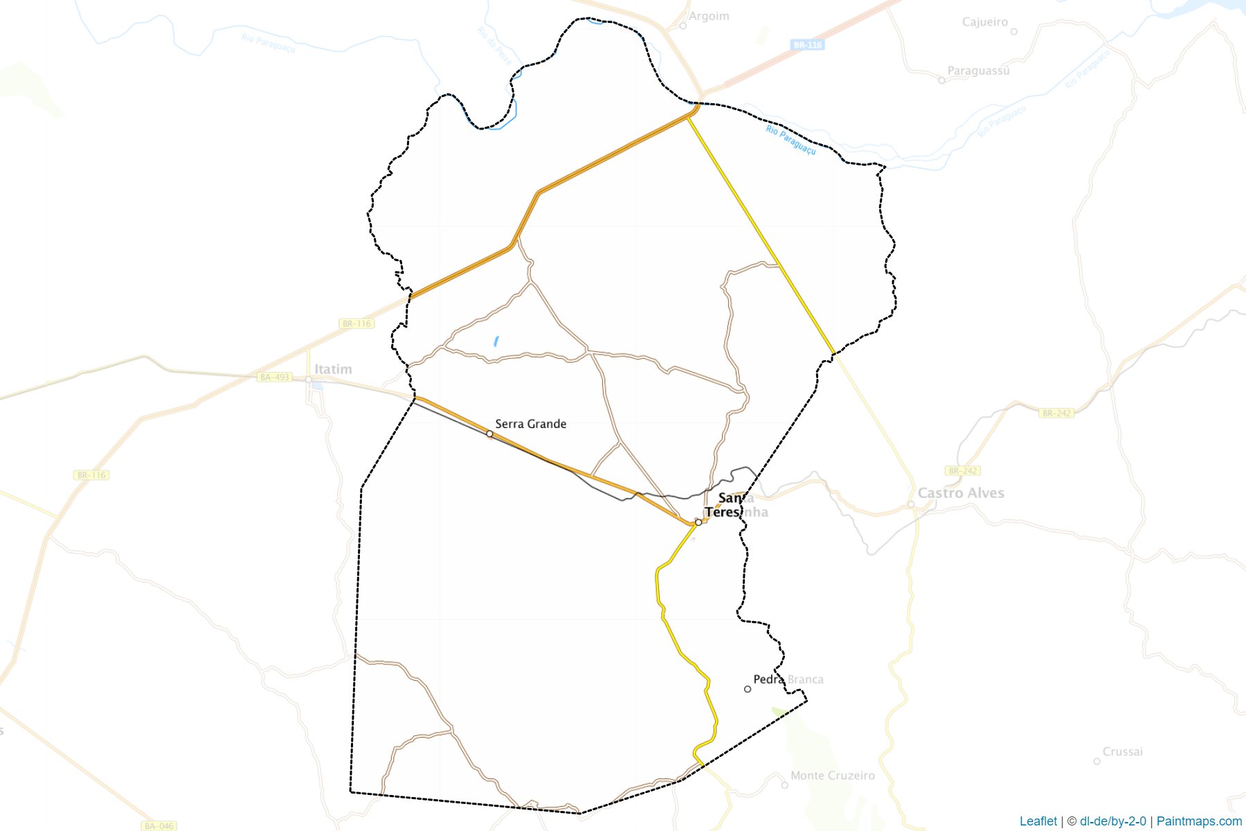 Muestras de recorte de mapas Santa Terezinha (Bahia)-1