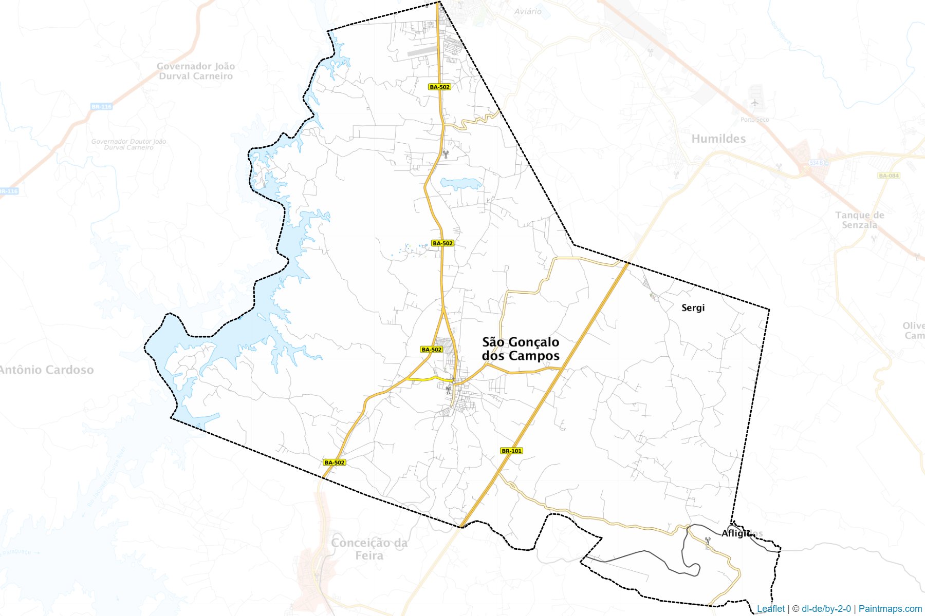 Muestras de recorte de mapas Sao Goncalo dos Campos (Bahia)-1