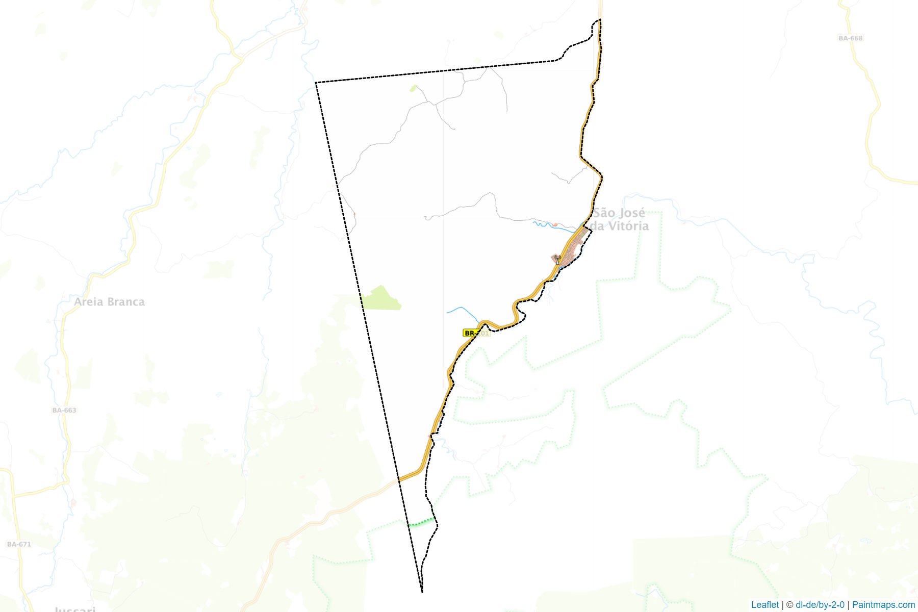 Muestras de recorte de mapas Sao Jose da Vitoria (Bahia)-1