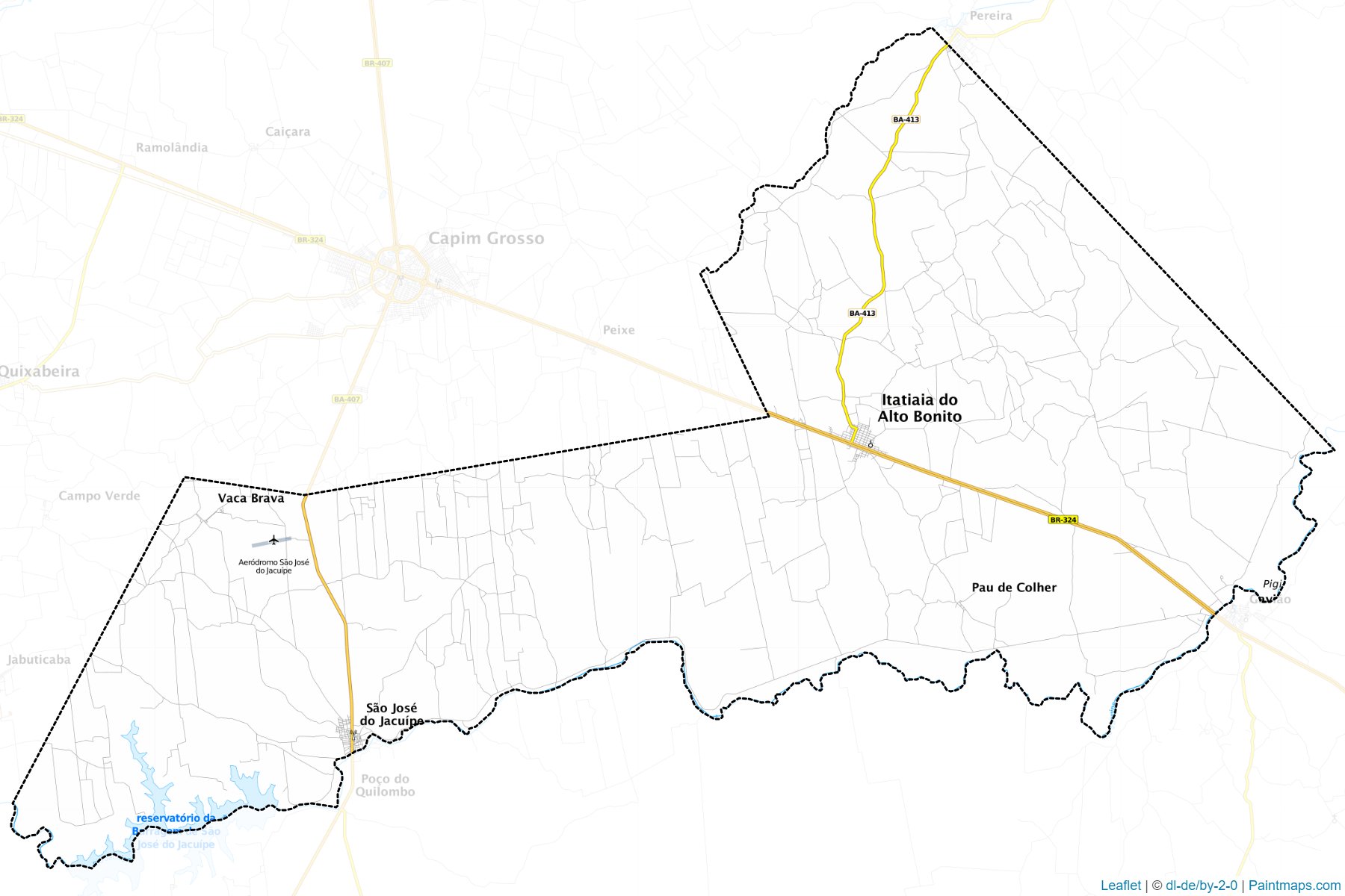 Muestras de recorte de mapas Sao Jose do Jacuipe (Bahia)-1