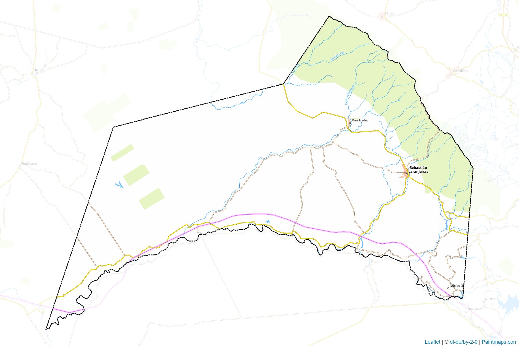 Muestras de recorte de mapas Sebastiao Laranjeiras (Bahia)-1