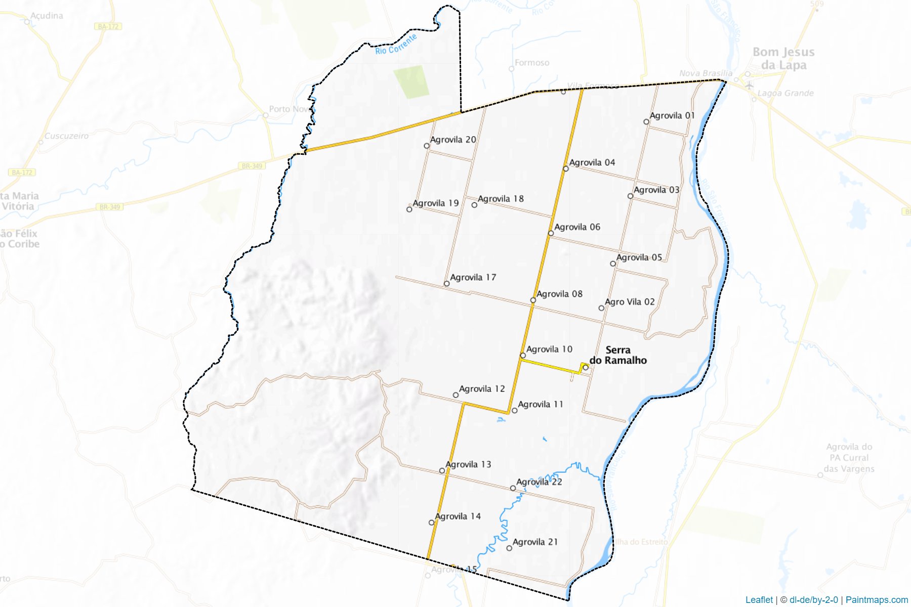 Muestras de recorte de mapas Serra do Ramalho (Bahia)-1